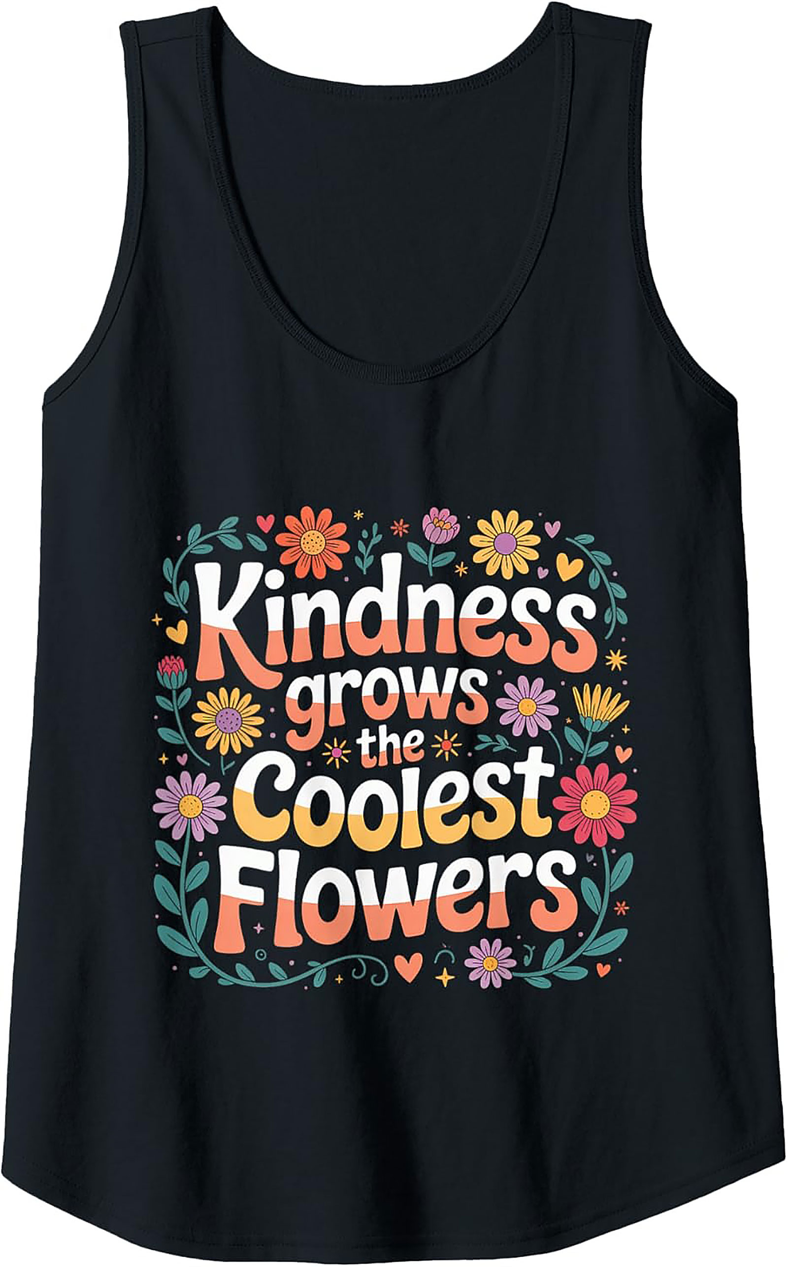 Kindness Grows Flowers Graphic Tank Top | Retro Summer Wear