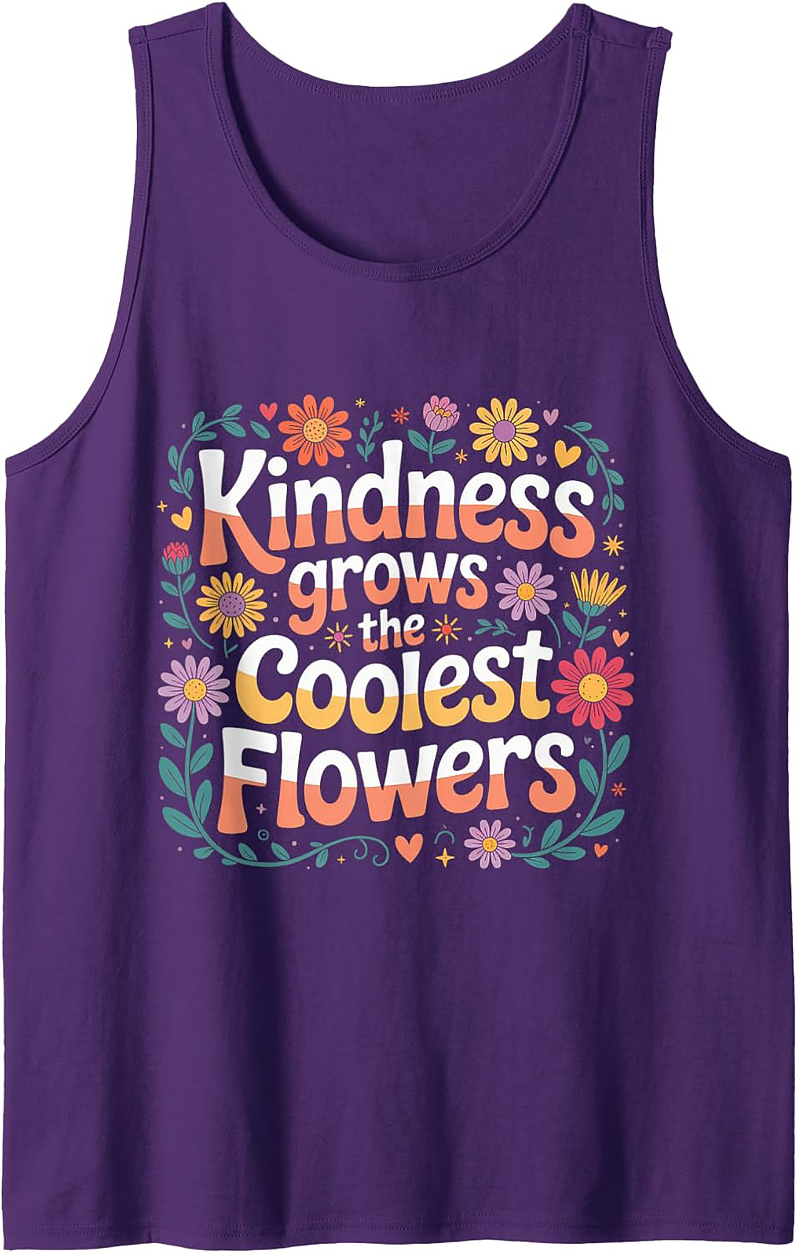Kindness Grows Flowers Graphic Tank Top | Retro Summer Wear