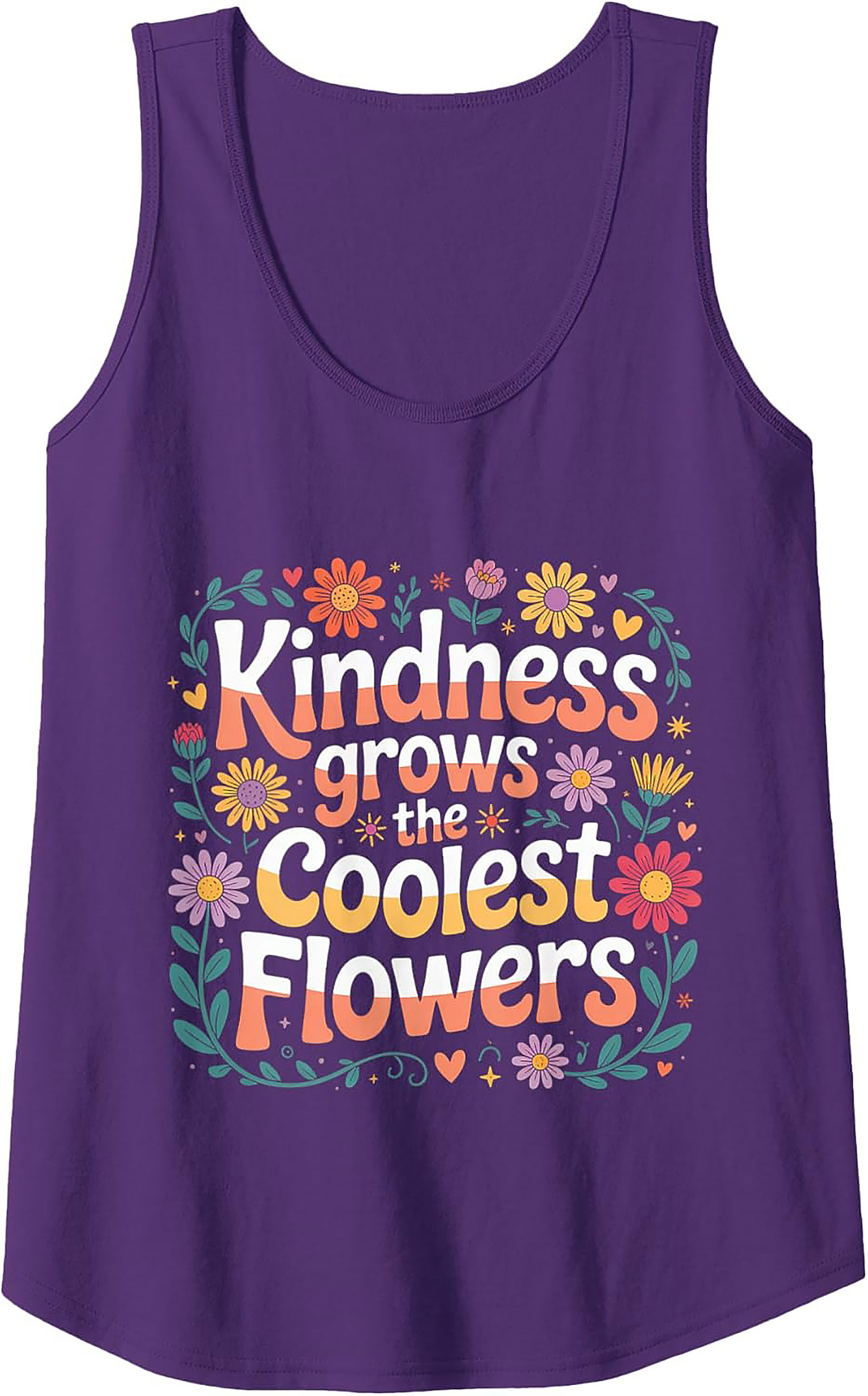 Kindness Grows Flowers Graphic Tank Top | Retro Summer Wear