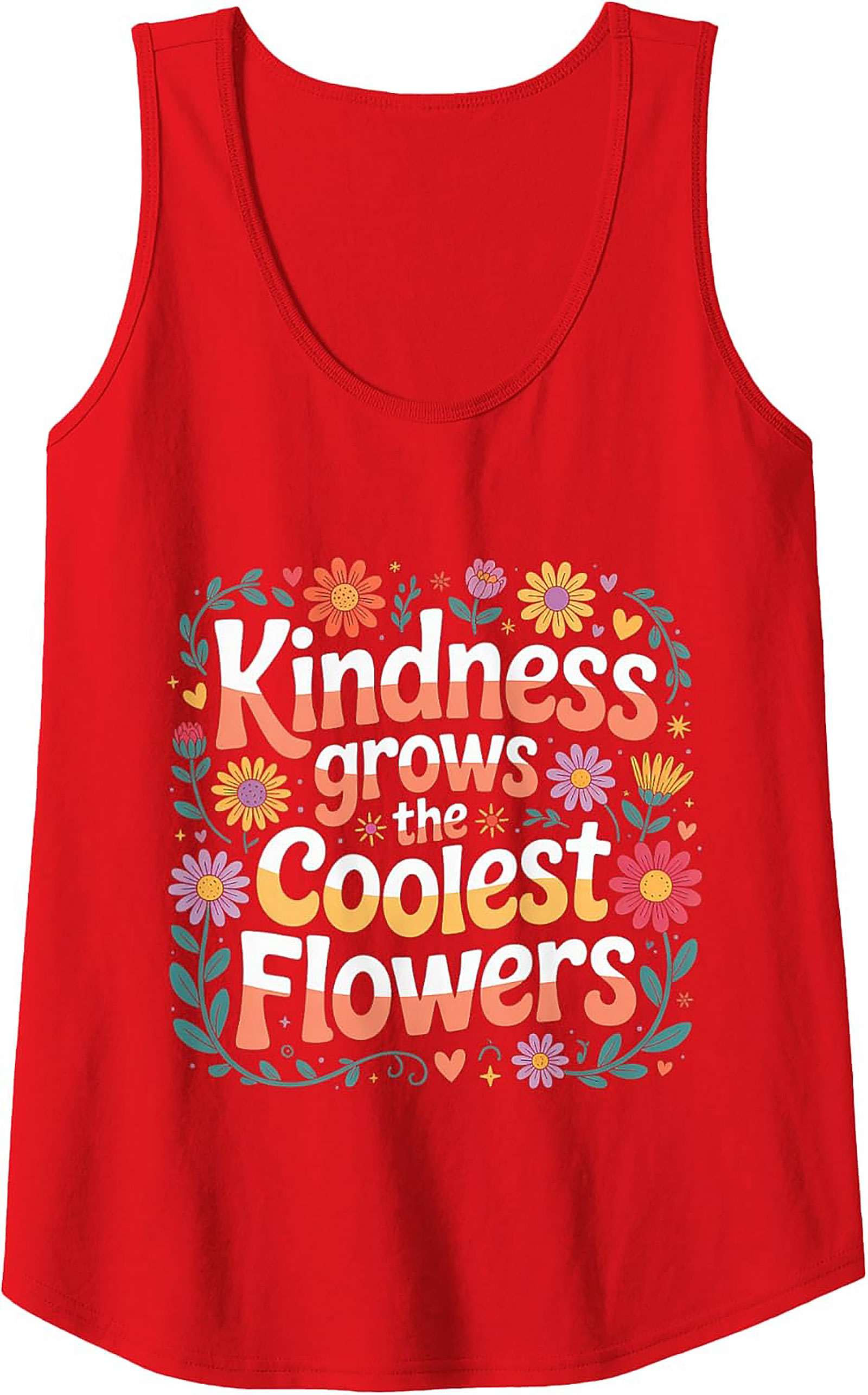 Kindness Grows Flowers Graphic Tank Top | Retro Summer Wear