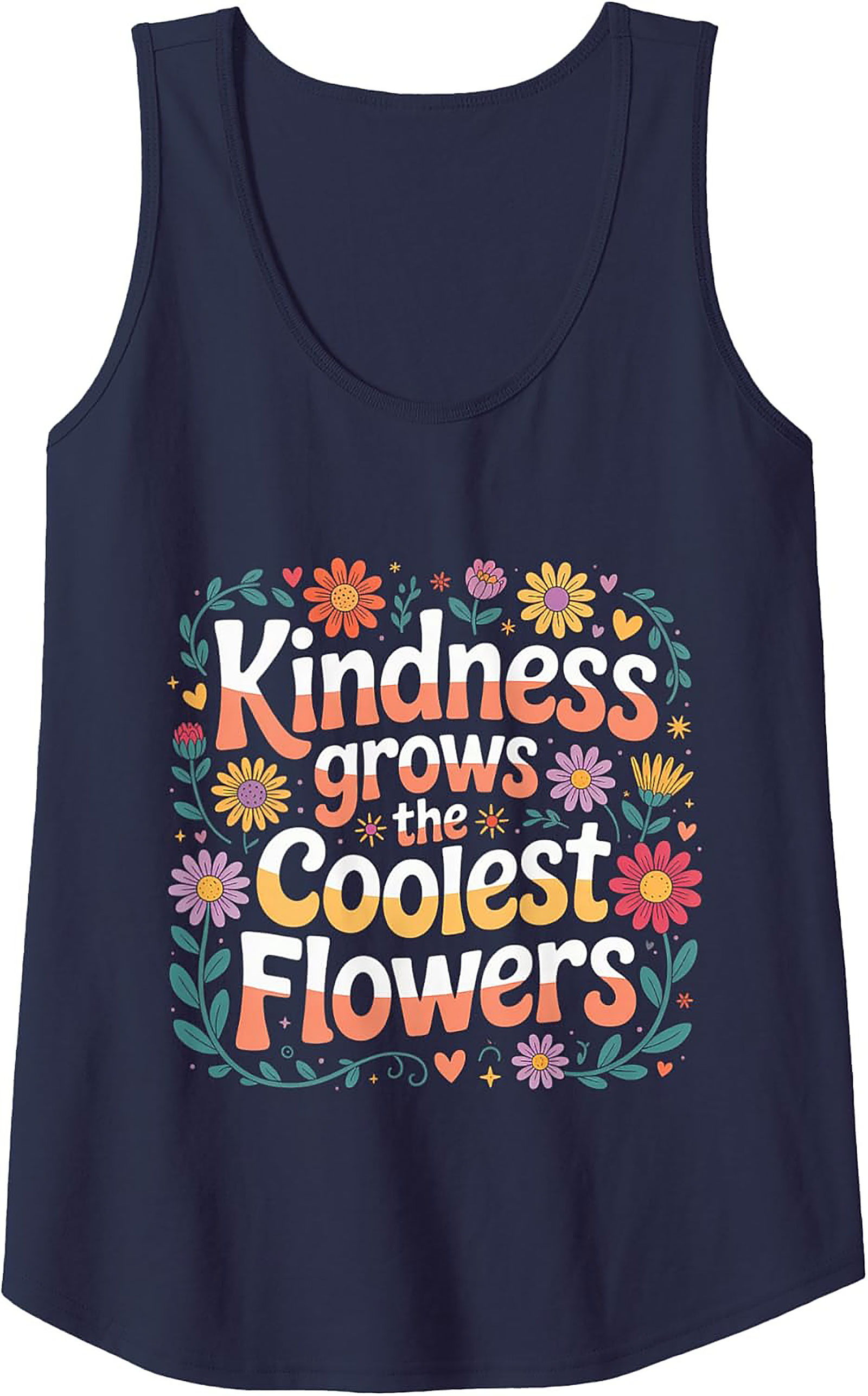 Kindness Grows Flowers Graphic Tank Top | Retro Summer Wear