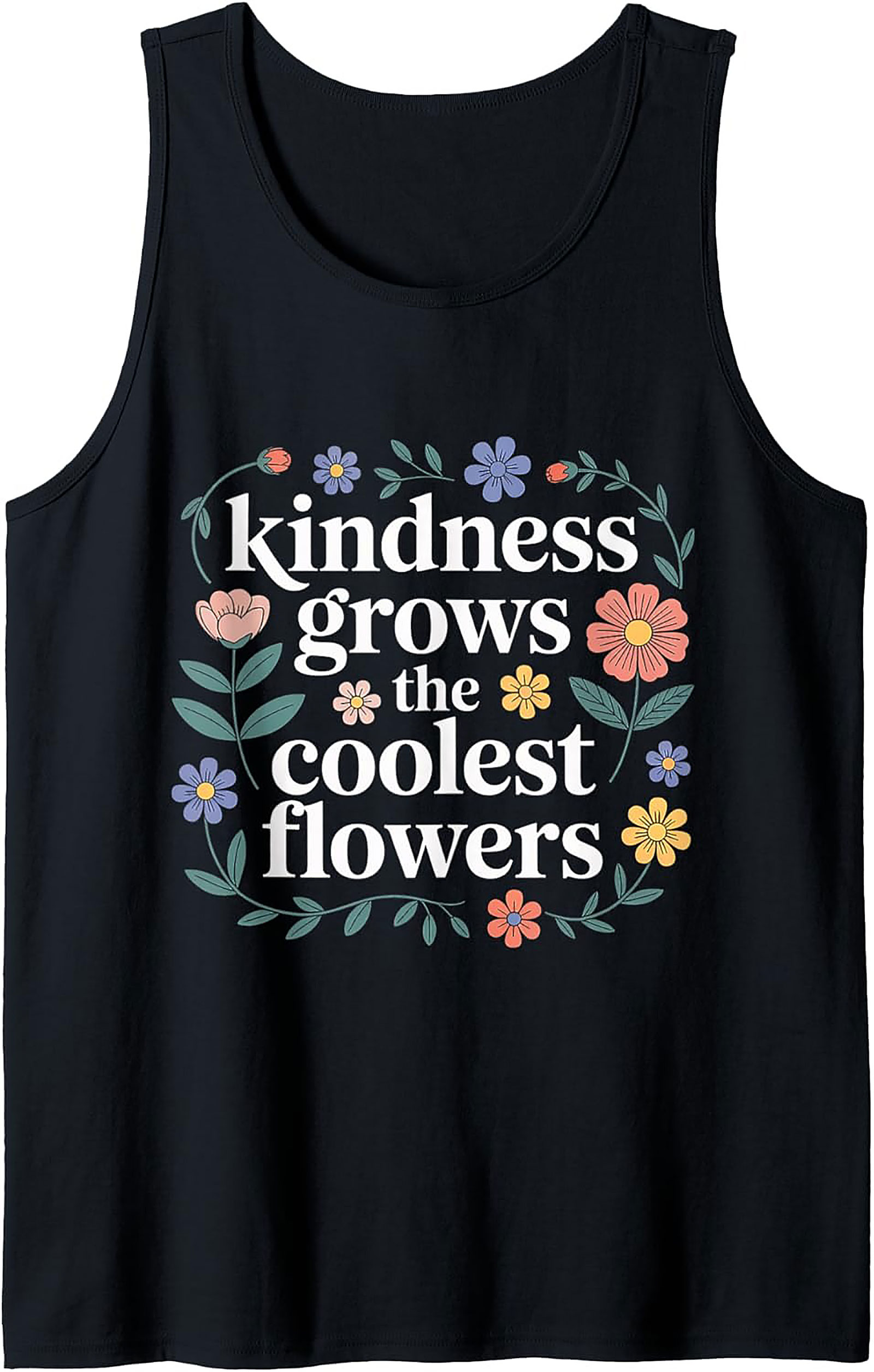 Kindness Grows Flowers Graphic Tank Top | Unisex Summer Wear