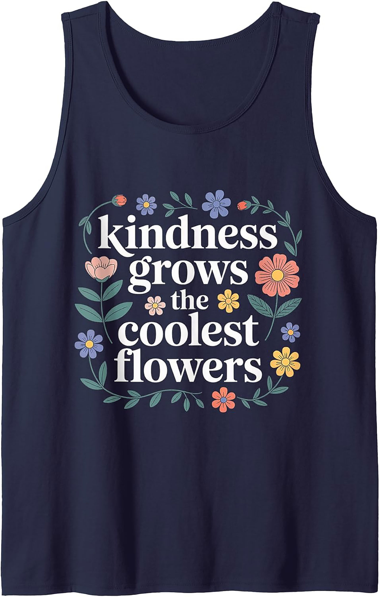 Kindness Grows Flowers Graphic Tank Top | Unisex Summer Wear