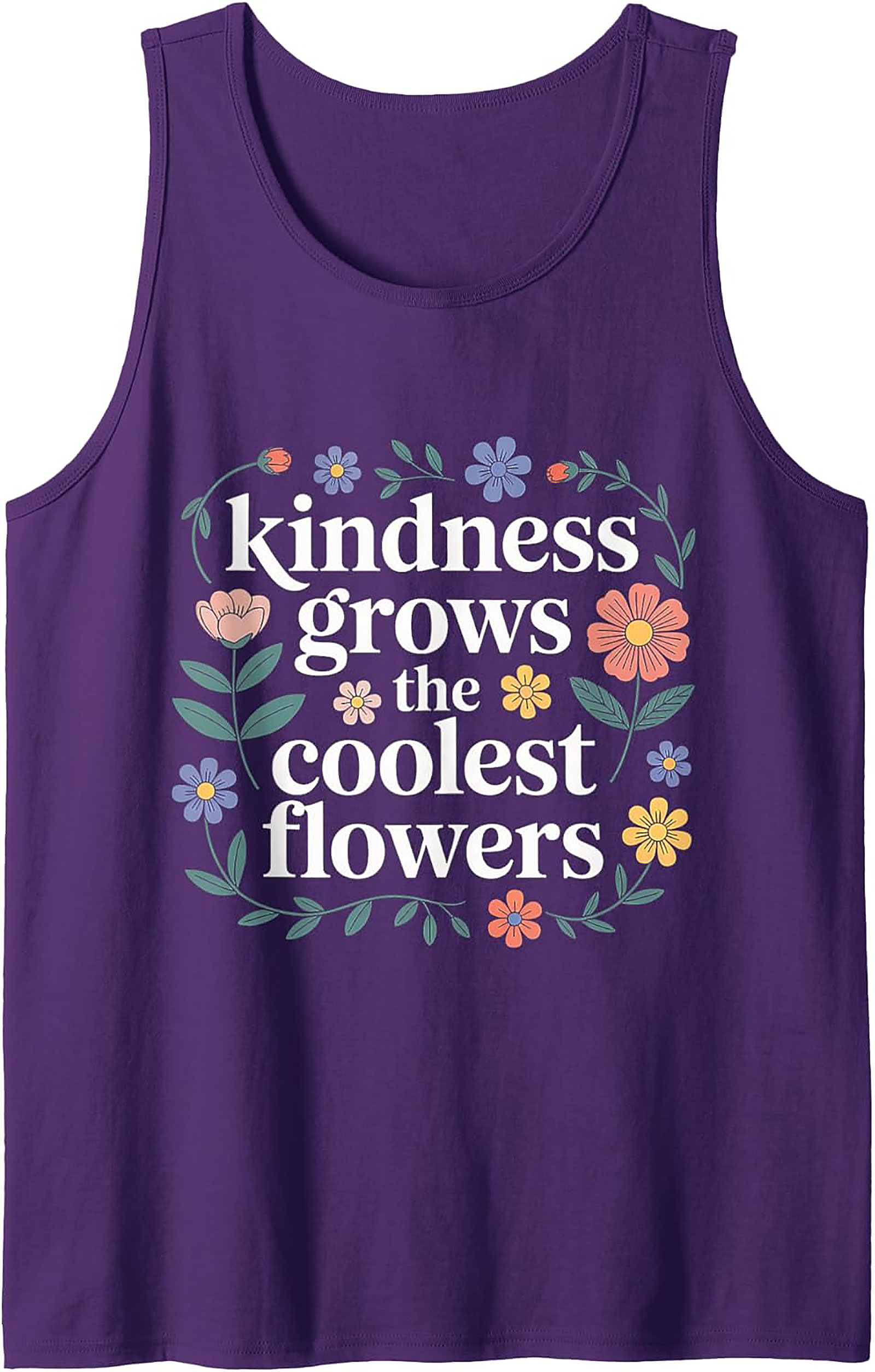 Kindness Grows Flowers Graphic Tank Top | Unisex Summer Wear