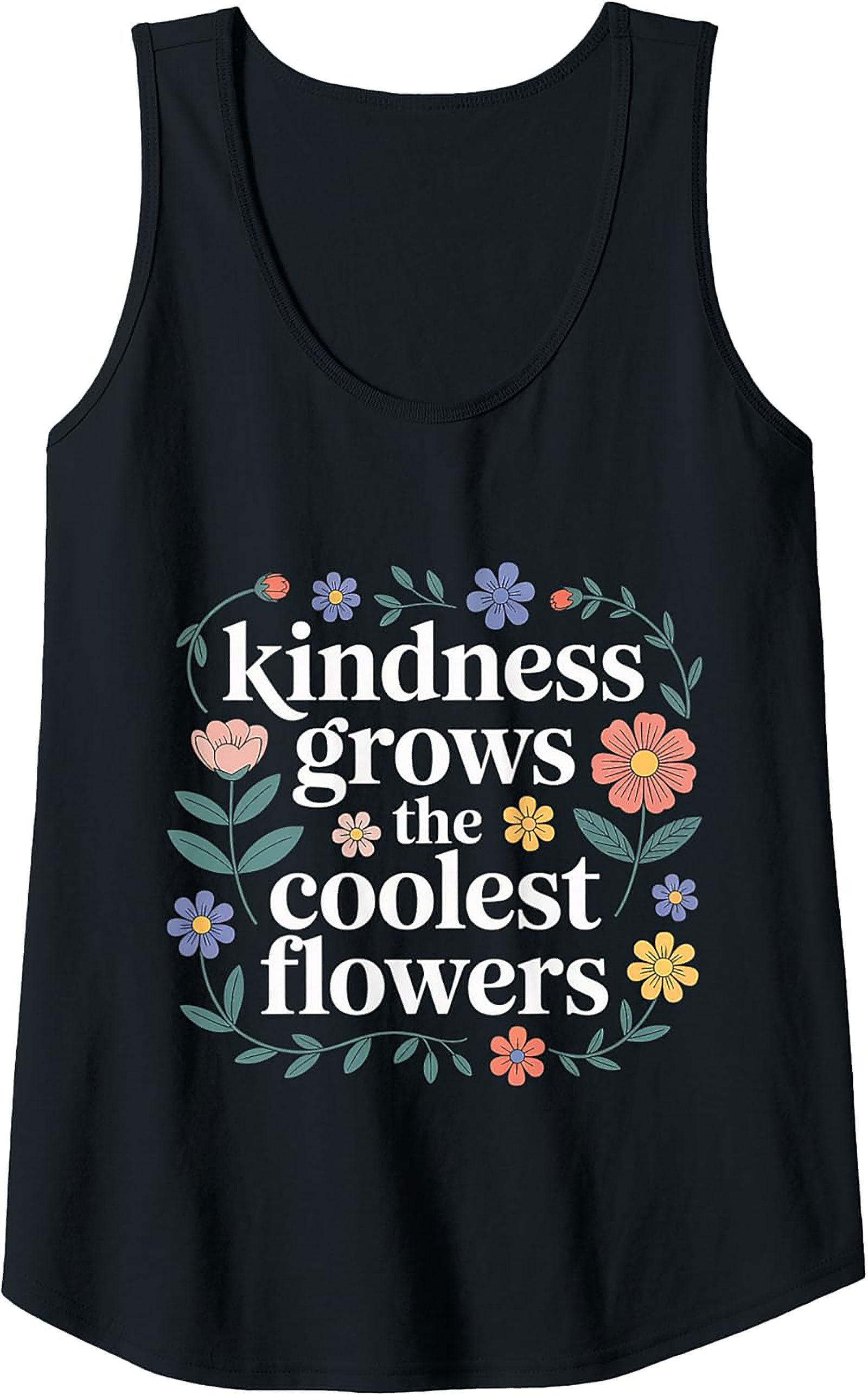 Kindness Grows Flowers Graphic Tank Top | Unisex Summer Wear