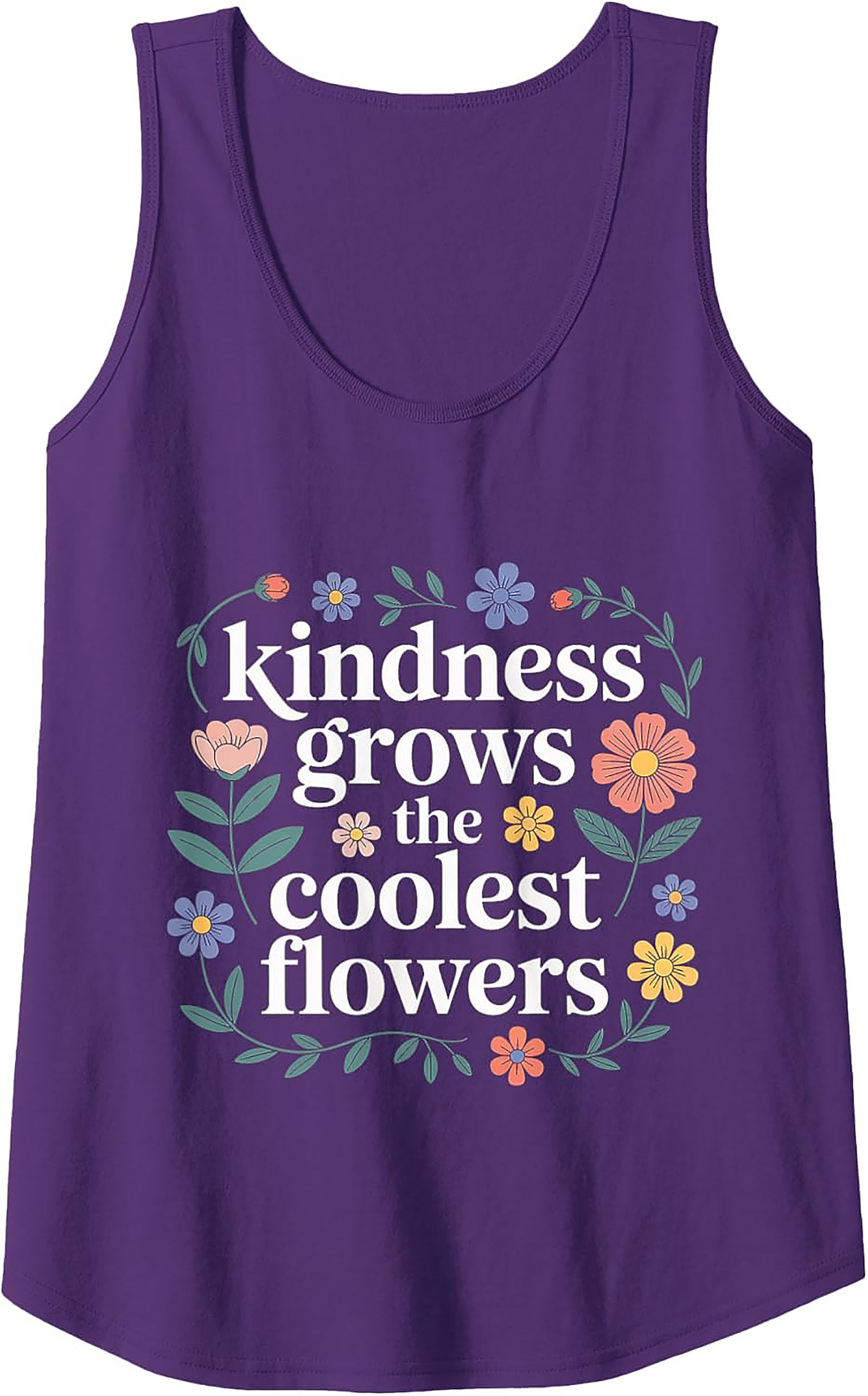 Kindness Grows Flowers Graphic Tank Top | Unisex Summer Wear