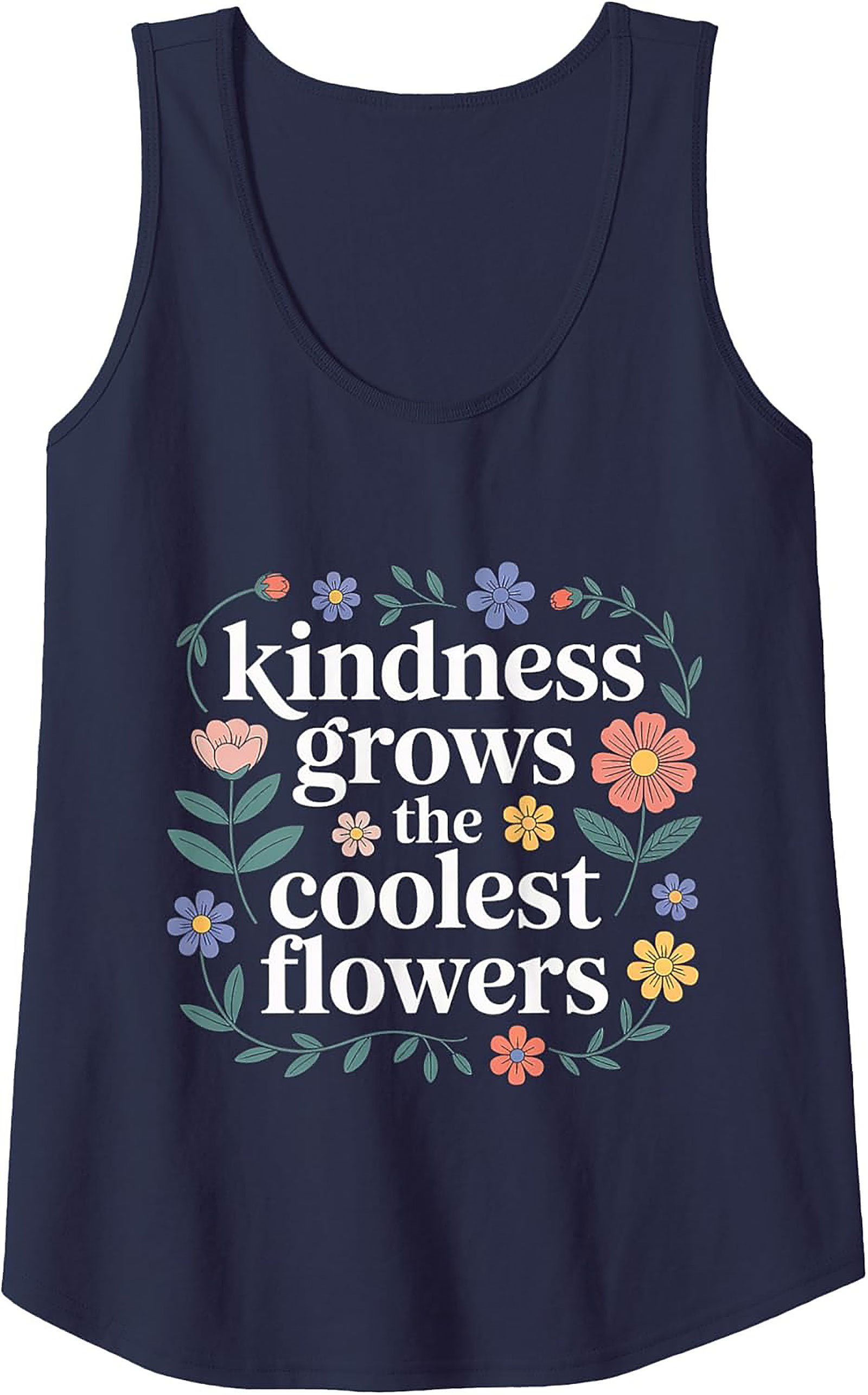 Kindness Grows Flowers Graphic Tank Top | Unisex Summer Wear