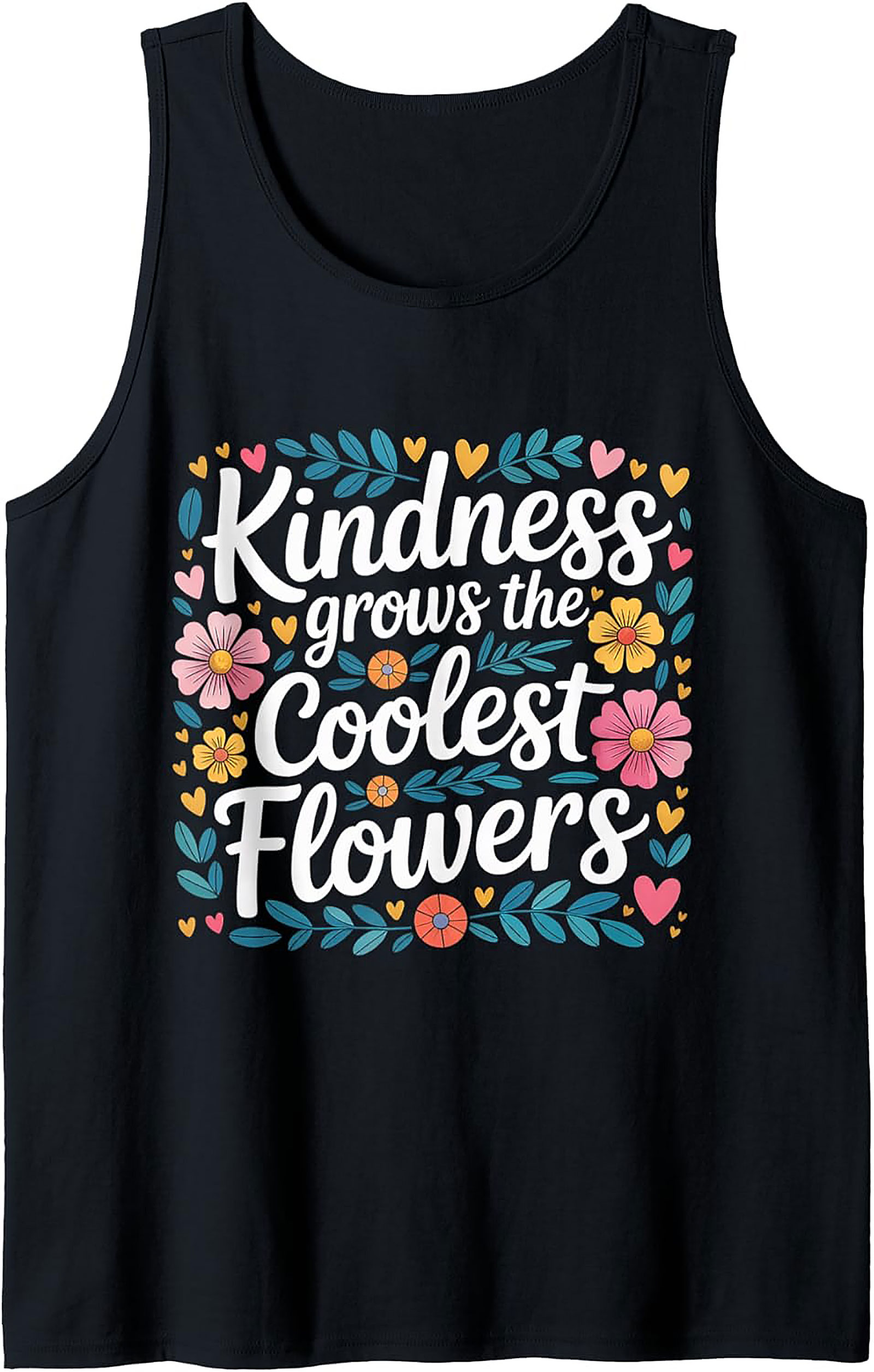 Kindness Grows Flowers Graphic Tank Top | Soft Cotton Tank