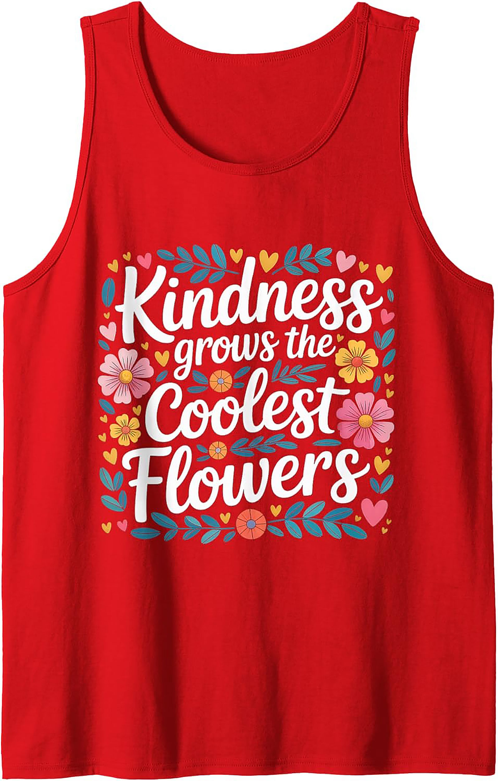 Kindness Grows Flowers Graphic Tank Top | Soft Cotton Tank