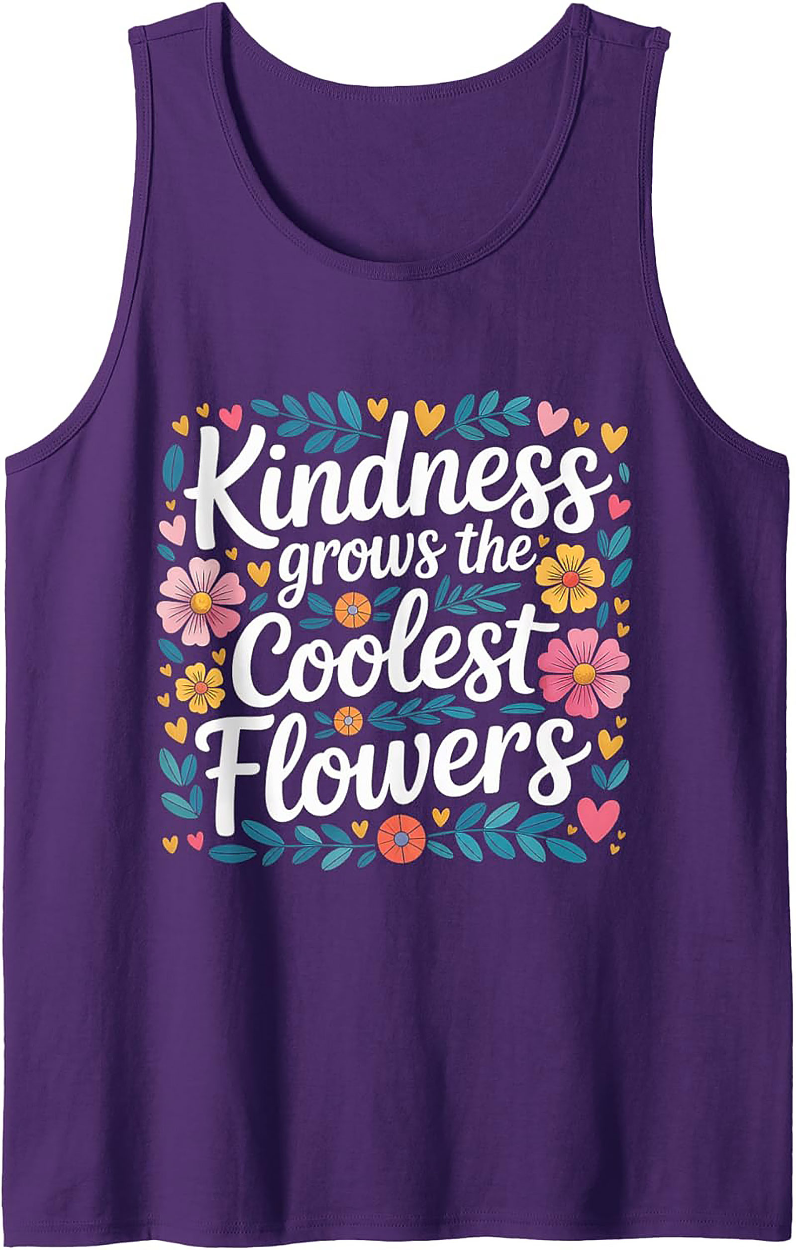 Kindness Grows Flowers Graphic Tank Top | Soft Cotton Tank