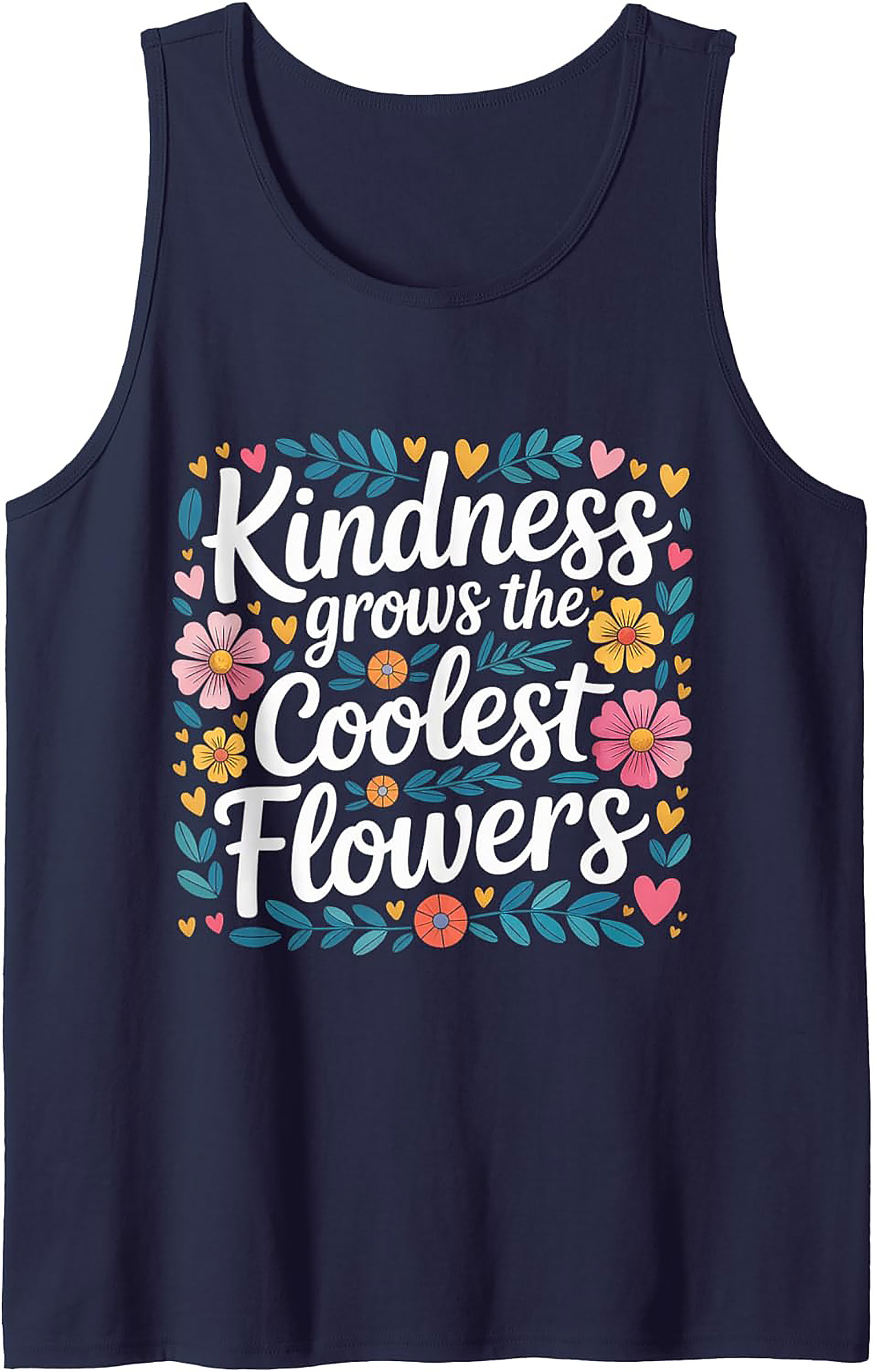 Kindness Grows Flowers Graphic Tank Top | Soft Cotton Tank
