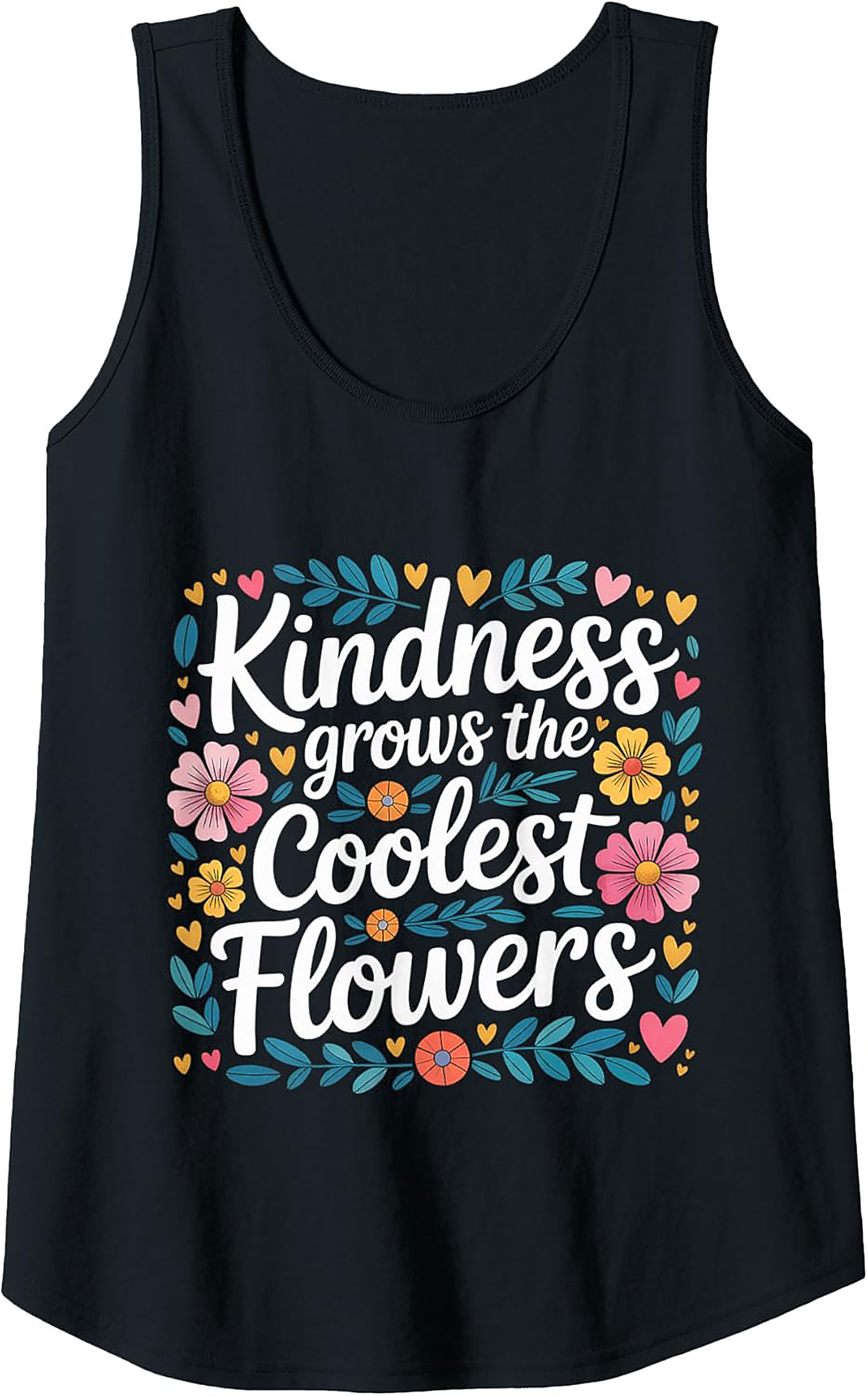Kindness Grows Flowers Graphic Tank Top | Soft Cotton Tank