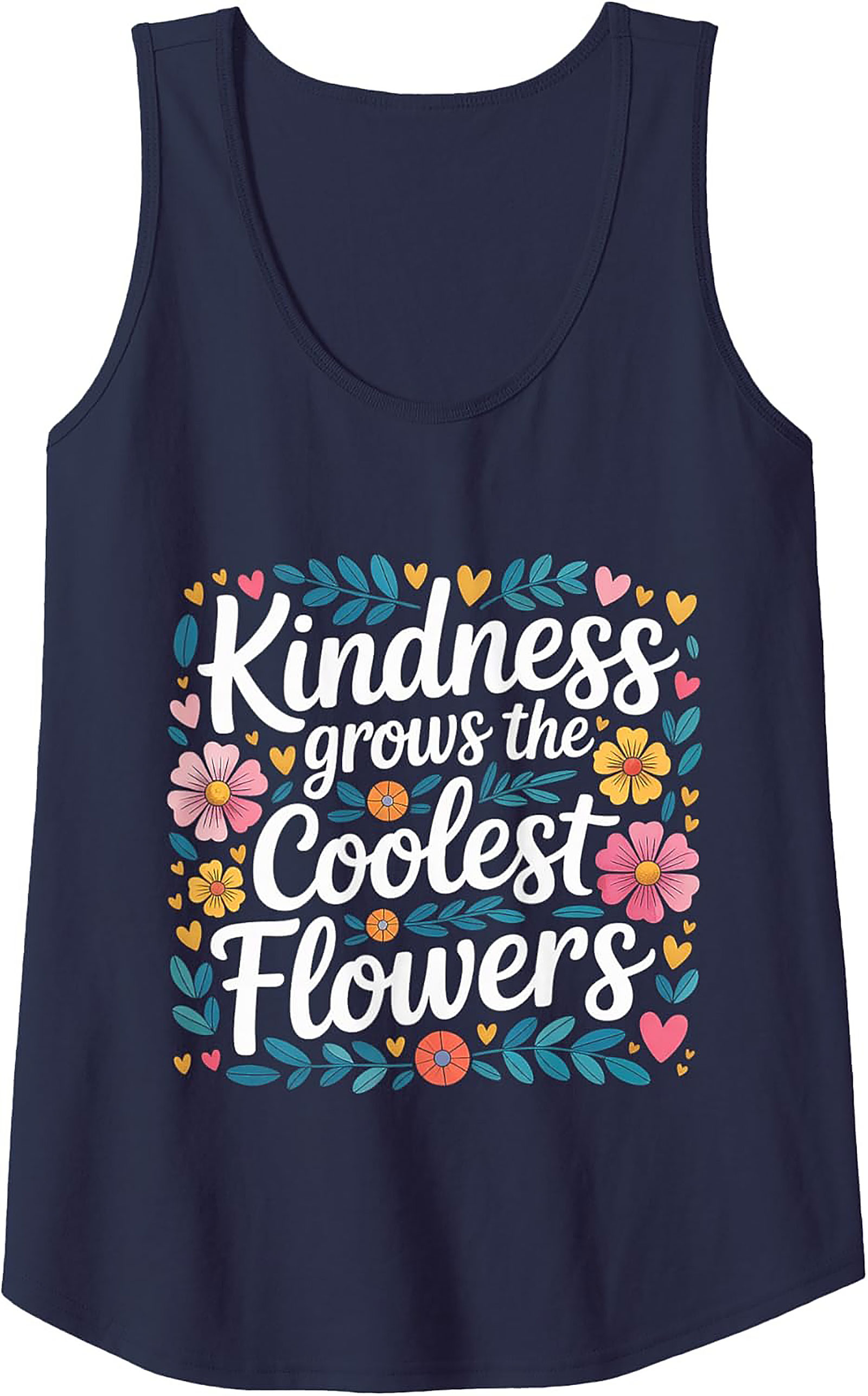 Kindness Grows Flowers Graphic Tank Top | Soft Cotton Tank