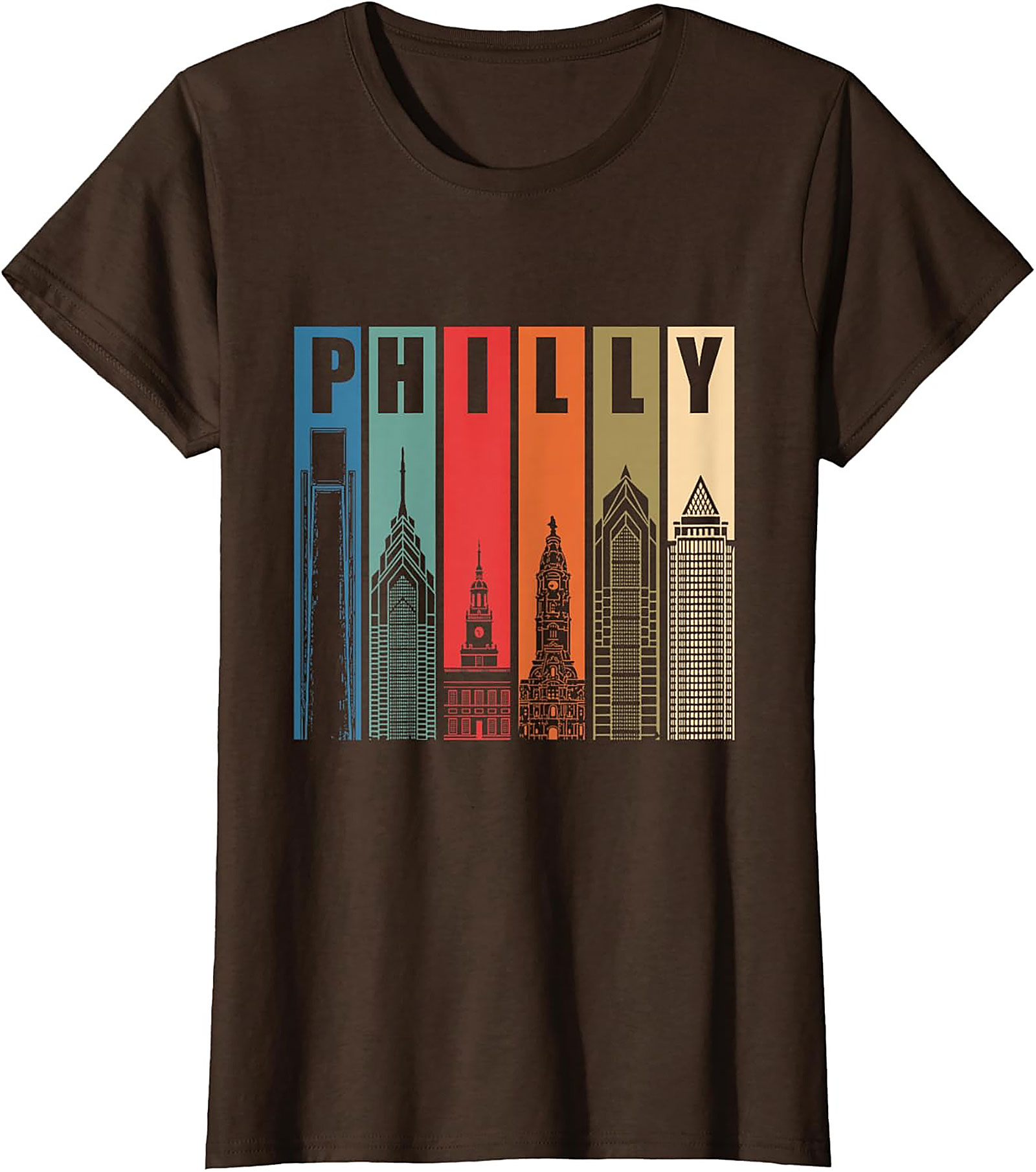 Retro Philly Skyline T-Shirt Philadelphia Graphic Tee
