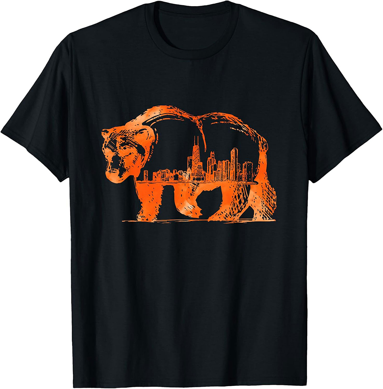 Chicago Bear Skyline T-shirt Unisex Graphic Tee City Pride