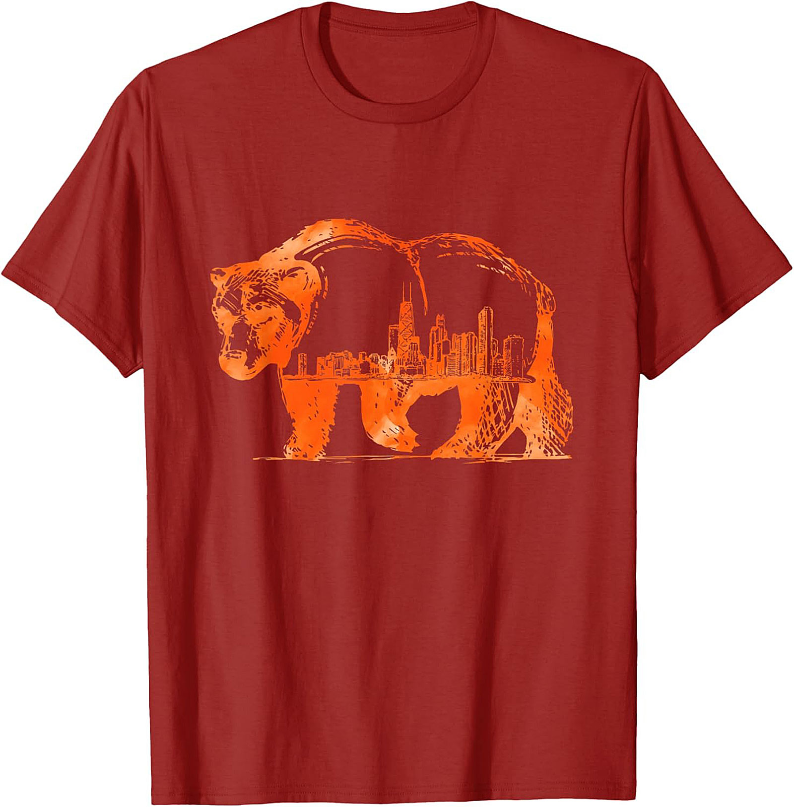 Chicago Bear Skyline T-shirt Unisex Graphic Tee City Pride