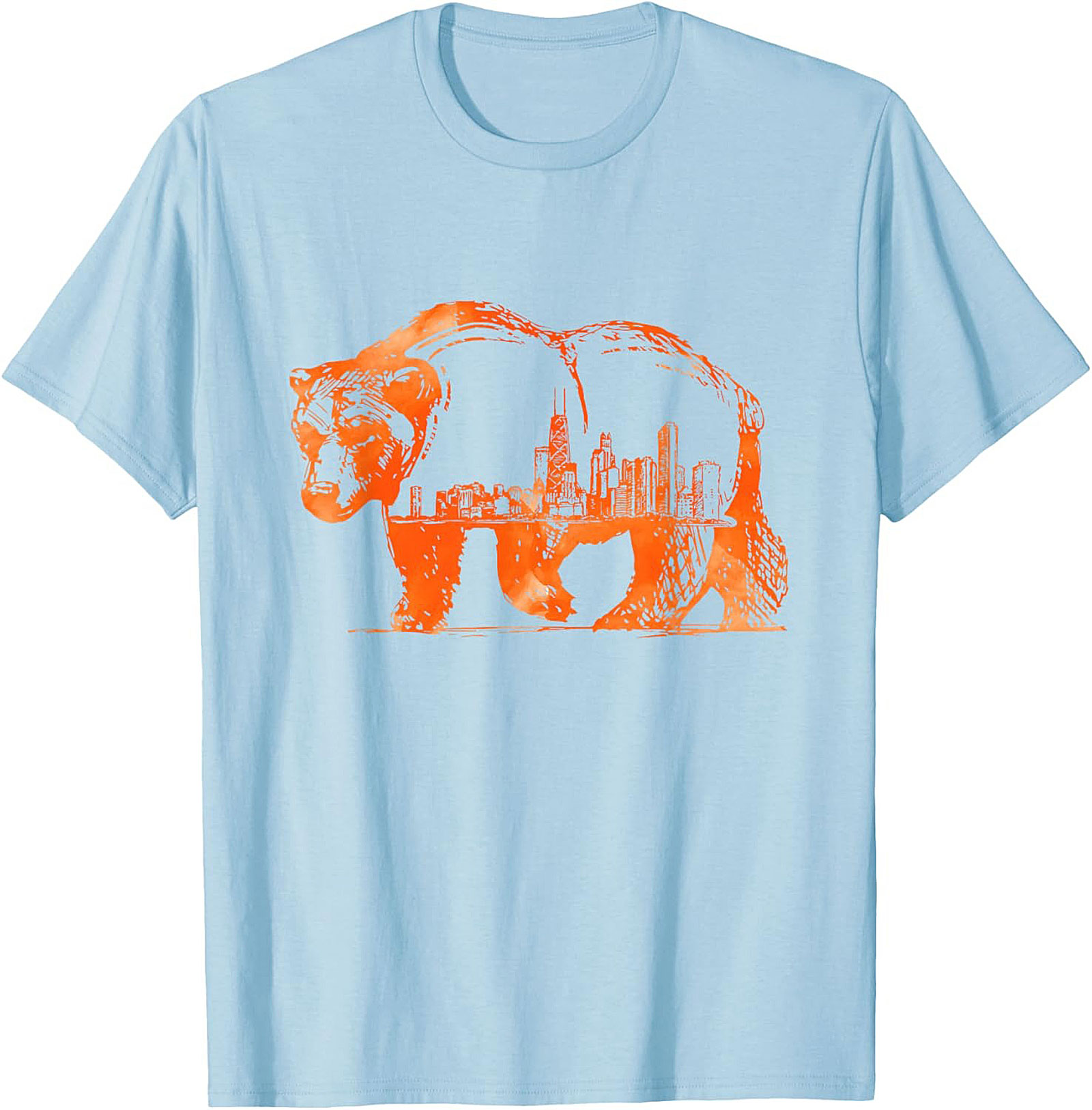 Chicago Bear Skyline T-shirt Unisex Graphic Tee City Pride