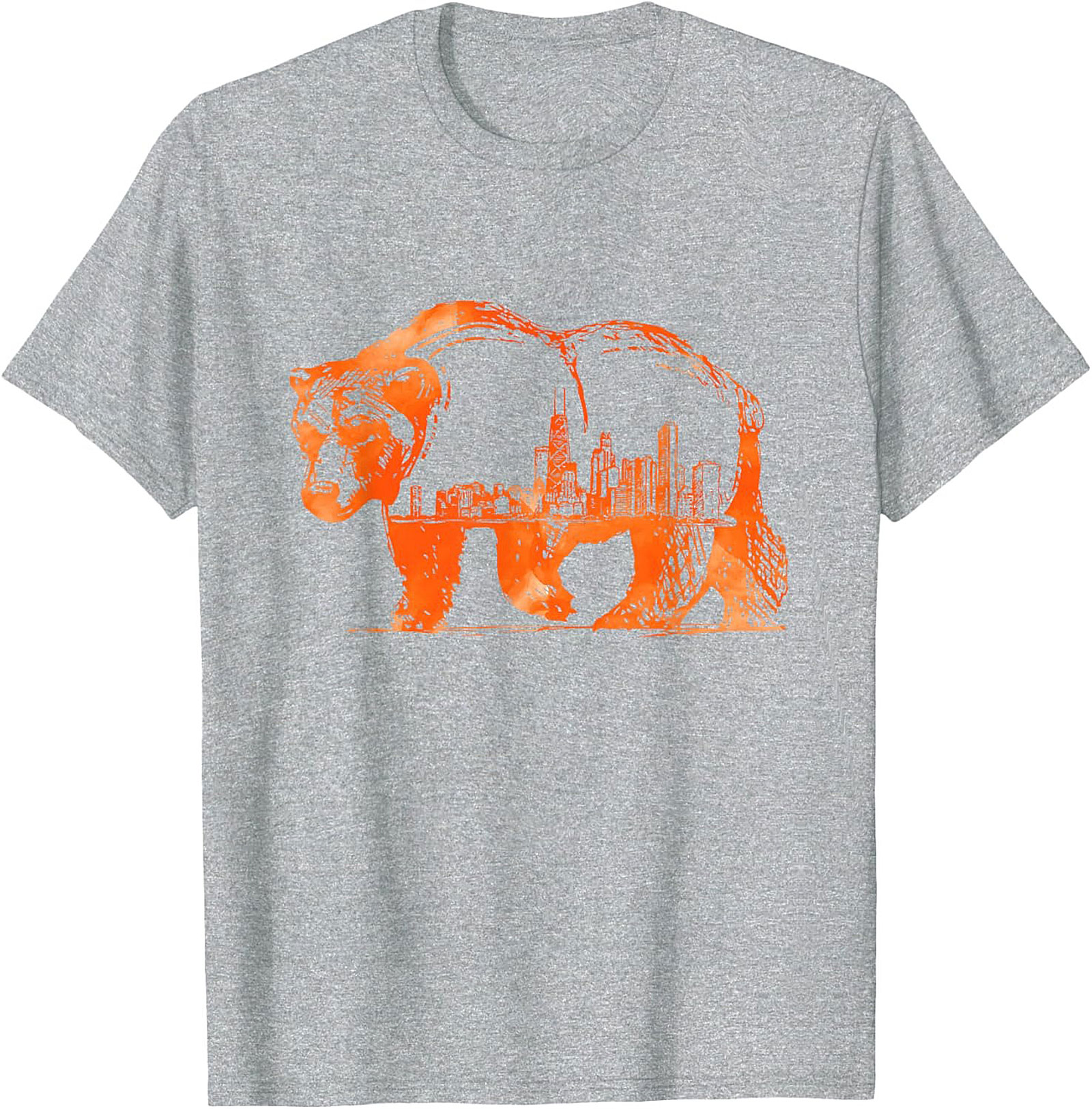 Chicago Bear Skyline T-shirt Unisex Graphic Tee City Pride