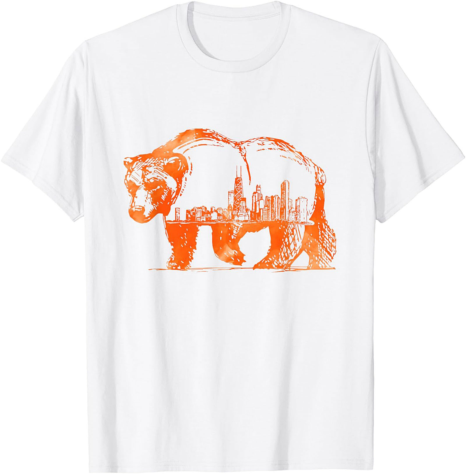 Chicago Bear Skyline T-shirt Unisex Graphic Tee City Pride