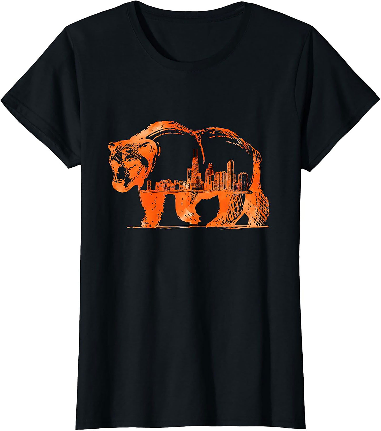 Chicago Bear Skyline T-shirt Unisex Graphic Tee City Pride