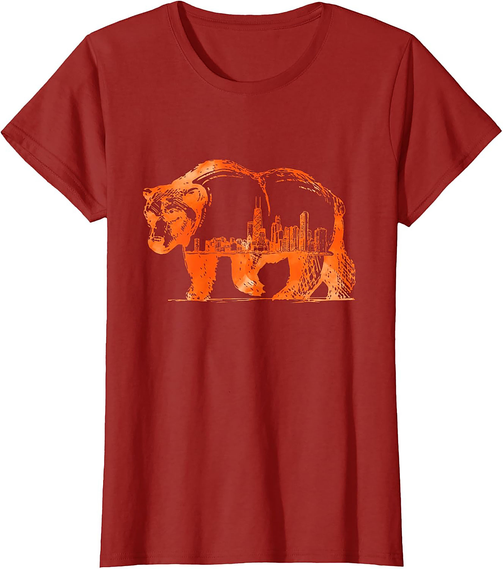 Chicago Bear Skyline T-shirt Unisex Graphic Tee City Pride