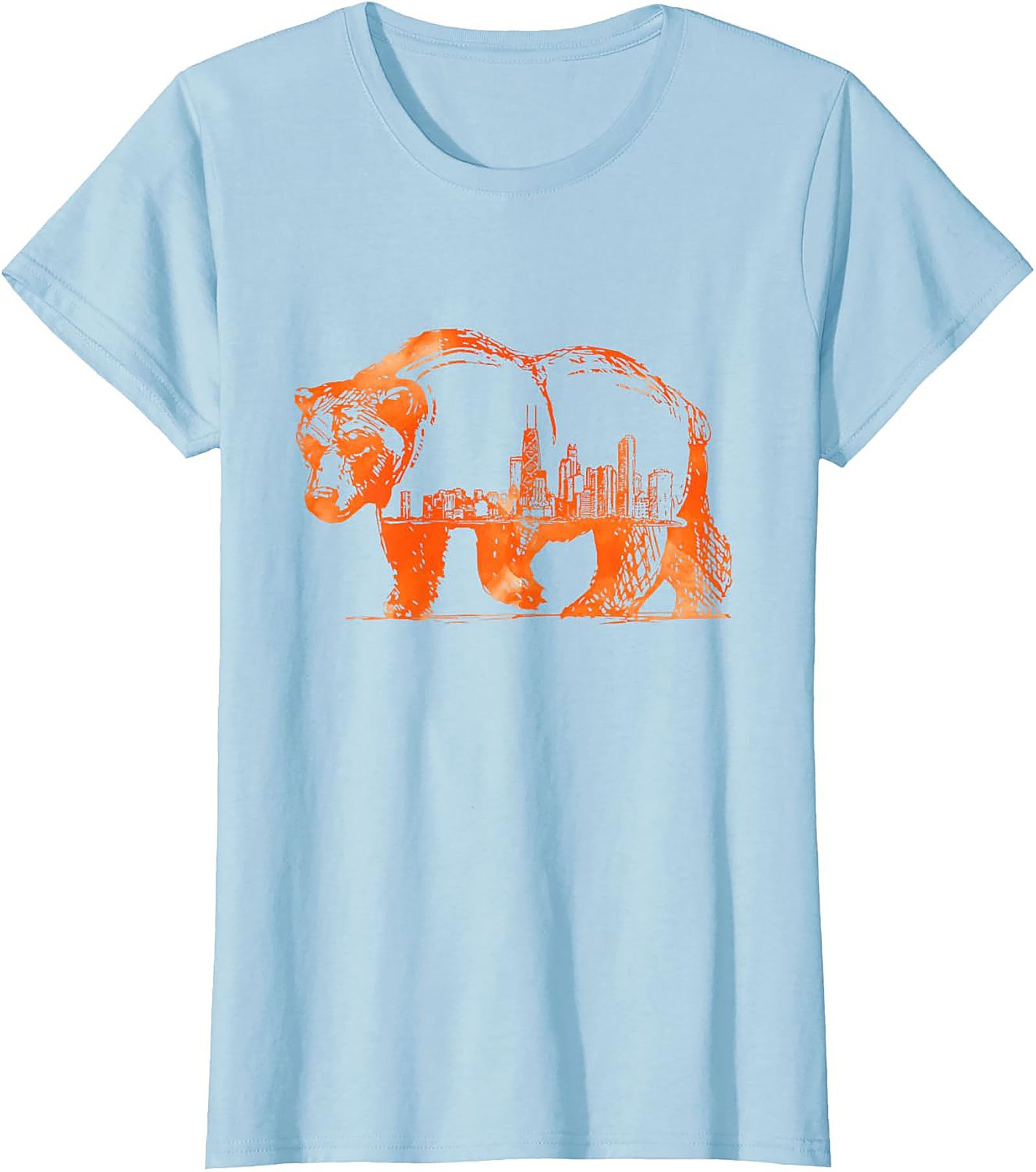 Chicago Bear Skyline T-shirt Unisex Graphic Tee City Pride