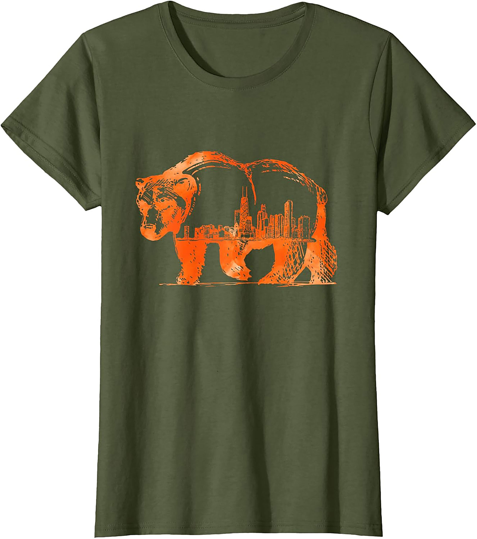 Chicago Bear Skyline T-shirt Unisex Graphic Tee City Pride