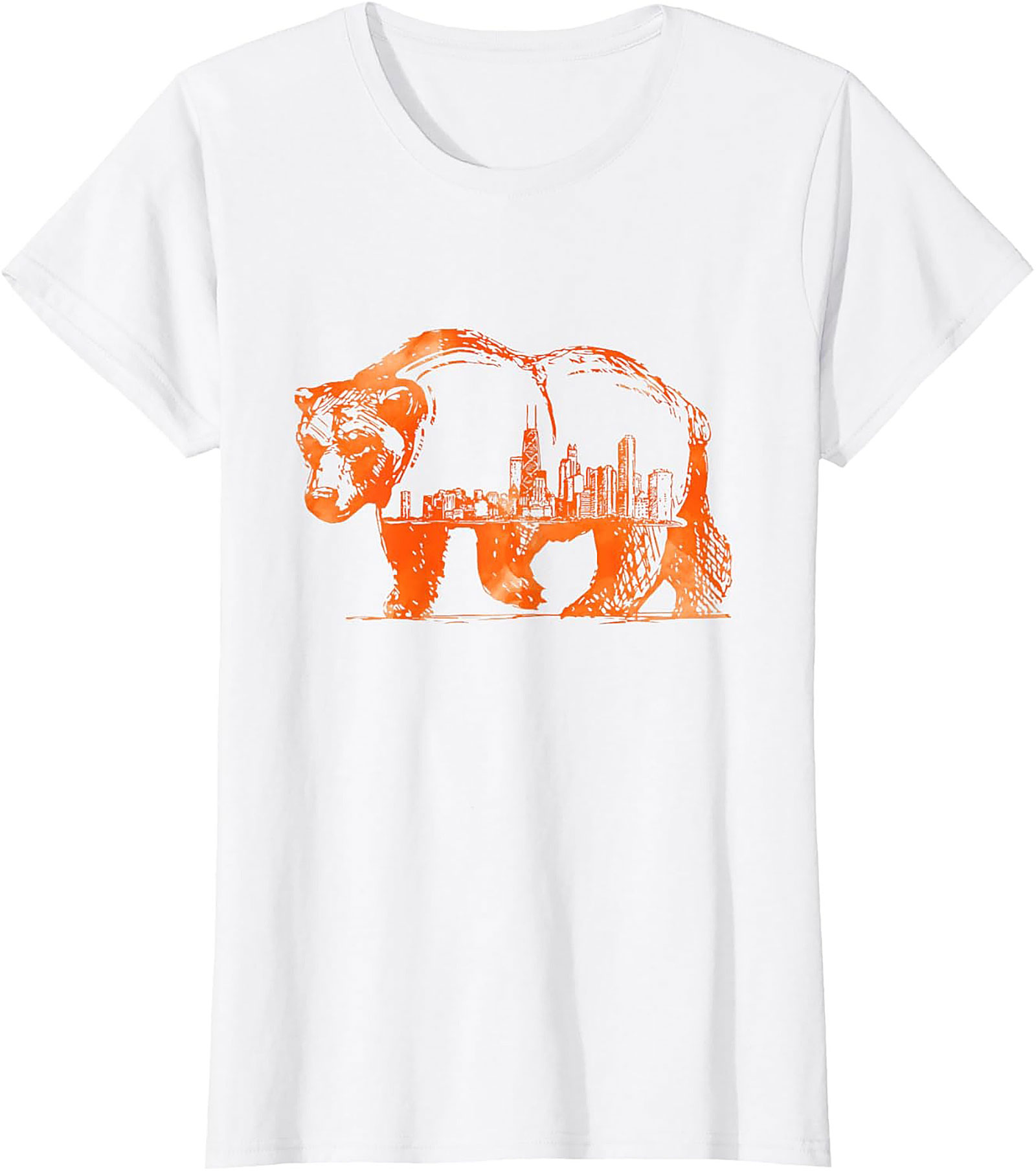 Chicago Bear Skyline T-shirt Unisex Graphic Tee City Pride