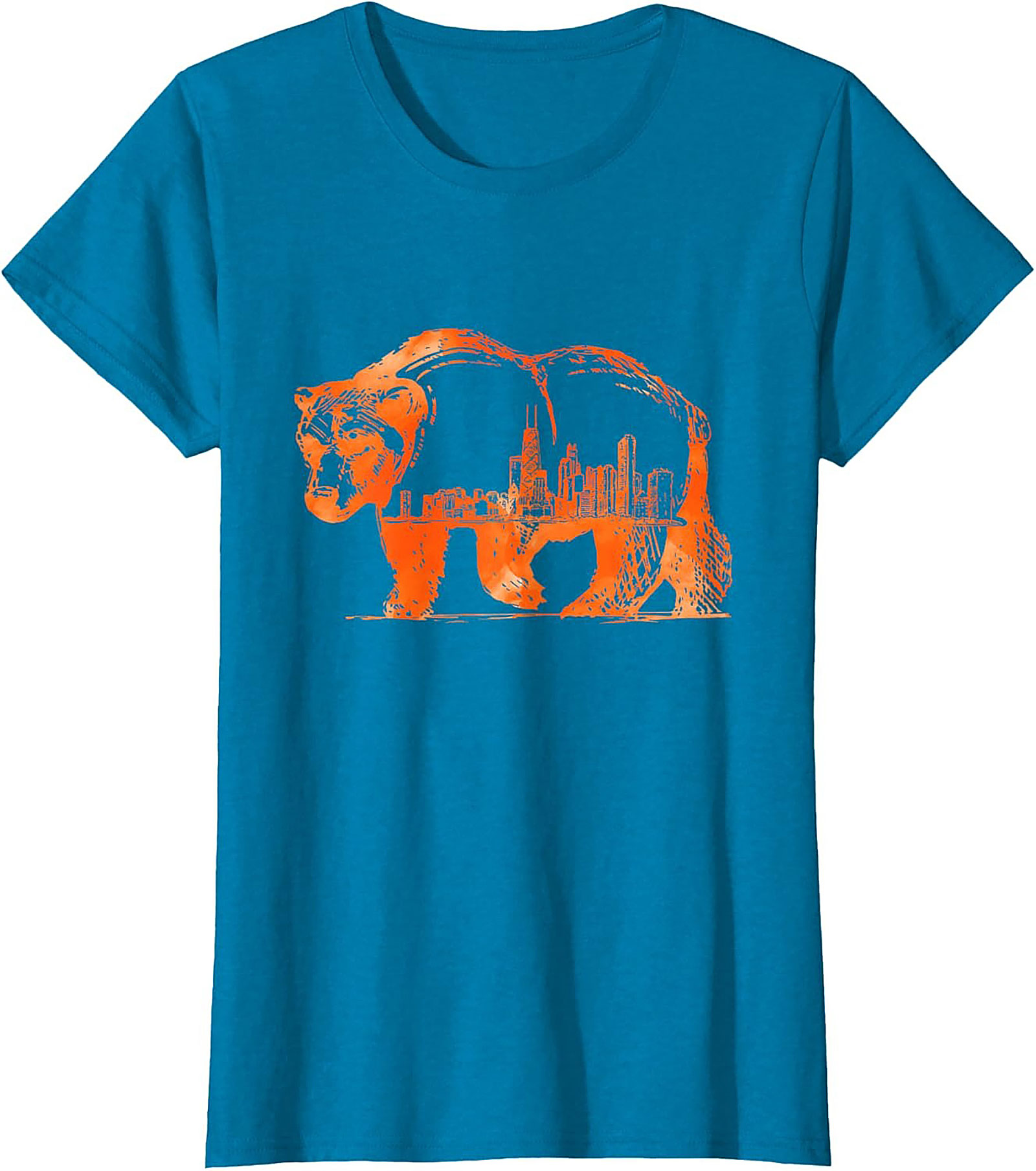 Chicago Bear Skyline T-shirt Unisex Graphic Tee City Pride