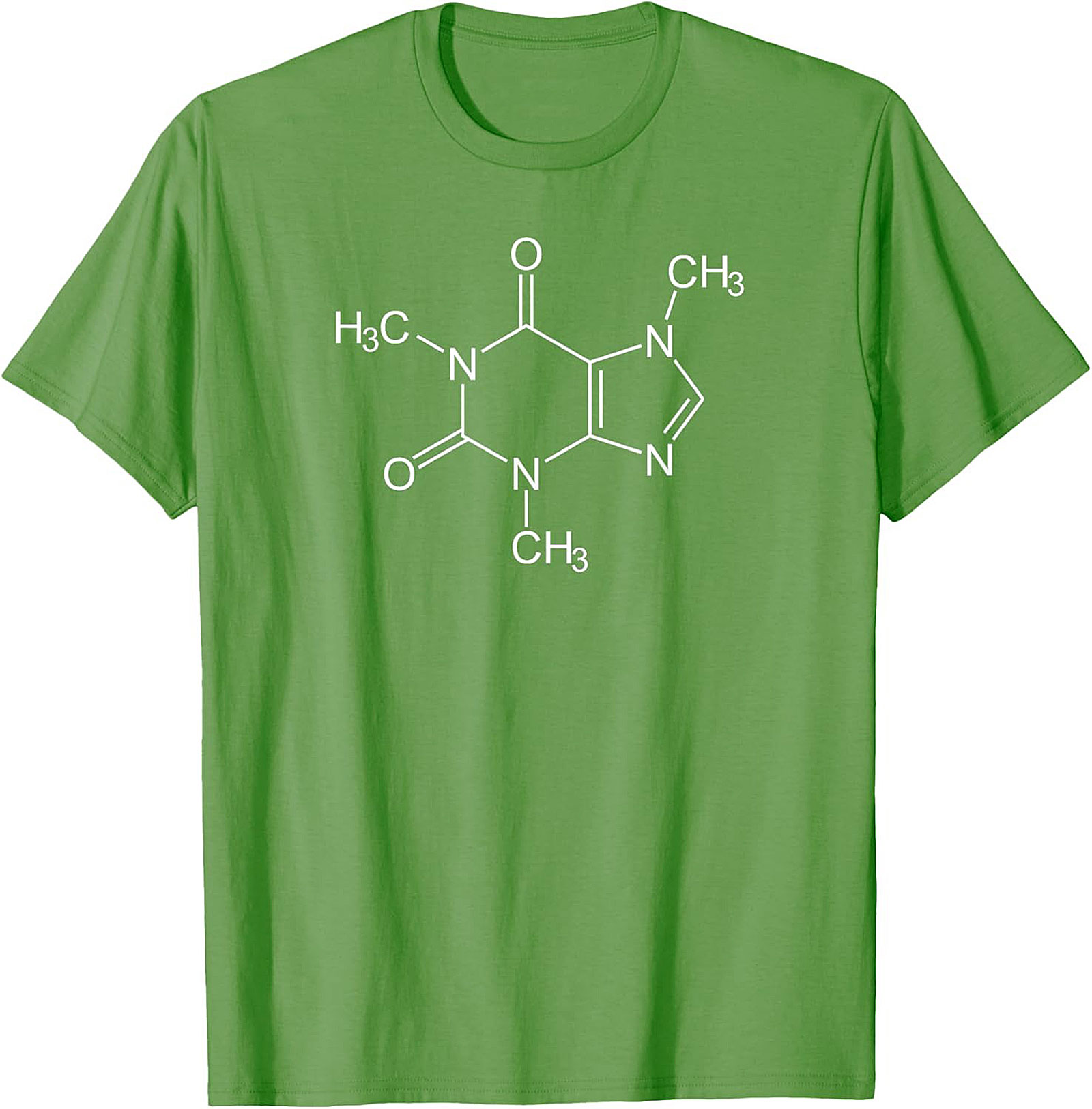  Caffeine Molecule Chemistry Graphic Tee Funny Coffee Shirt