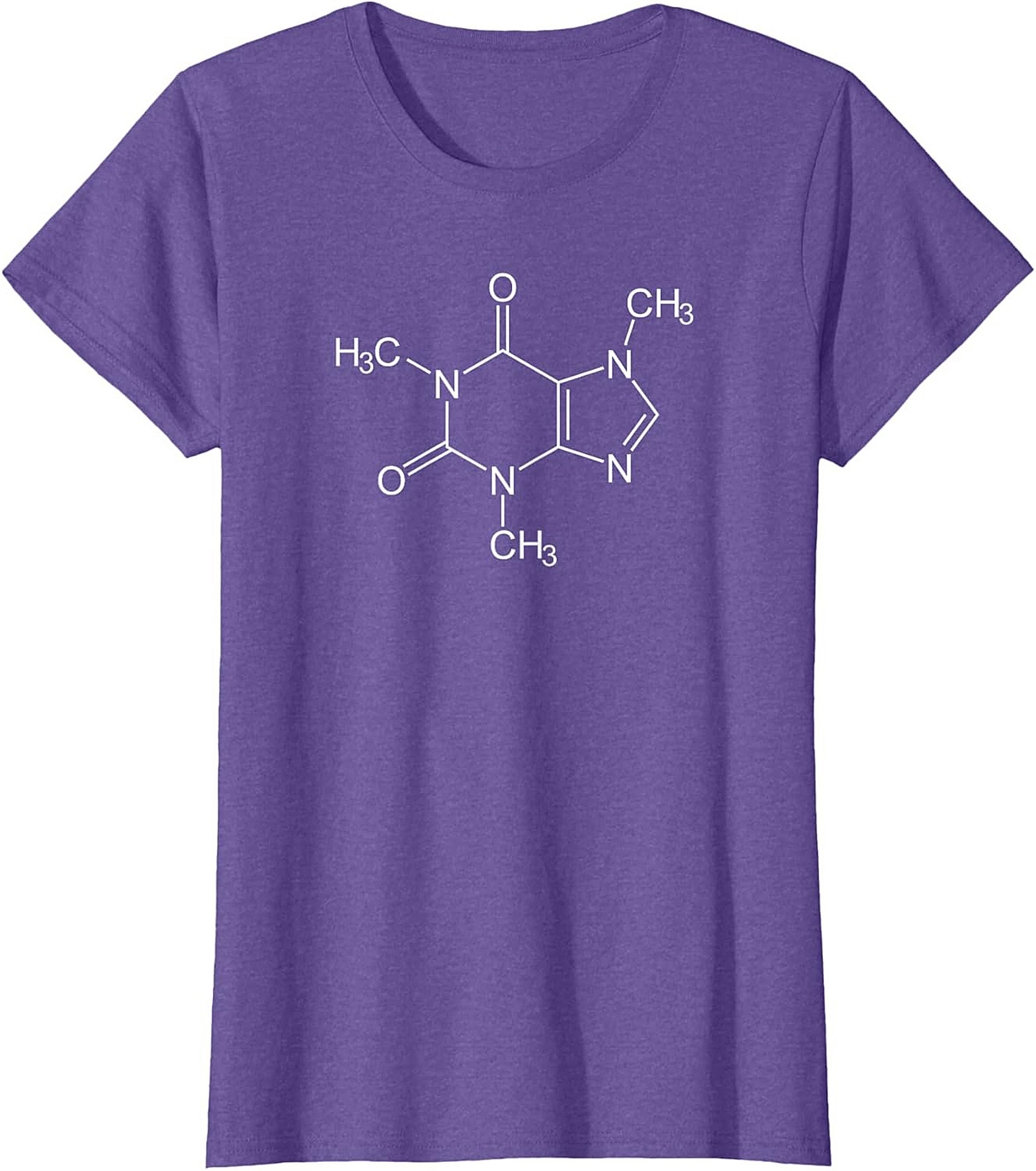  Caffeine Molecule Chemistry Graphic Tee Funny Coffee Shirt