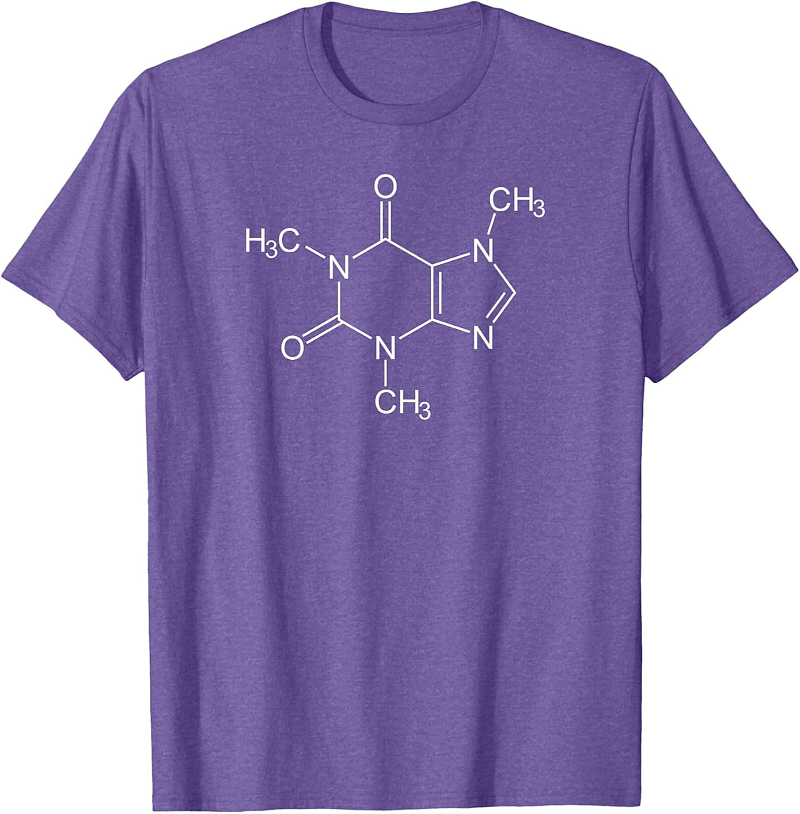  Caffeine Molecule Chemistry Graphic Tee Funny Coffee Shirt