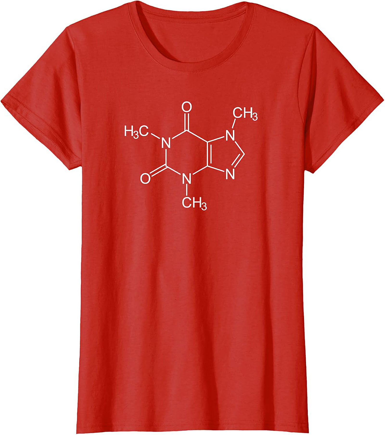  Caffeine Molecule Chemistry Graphic Tee Funny Coffee Shirt