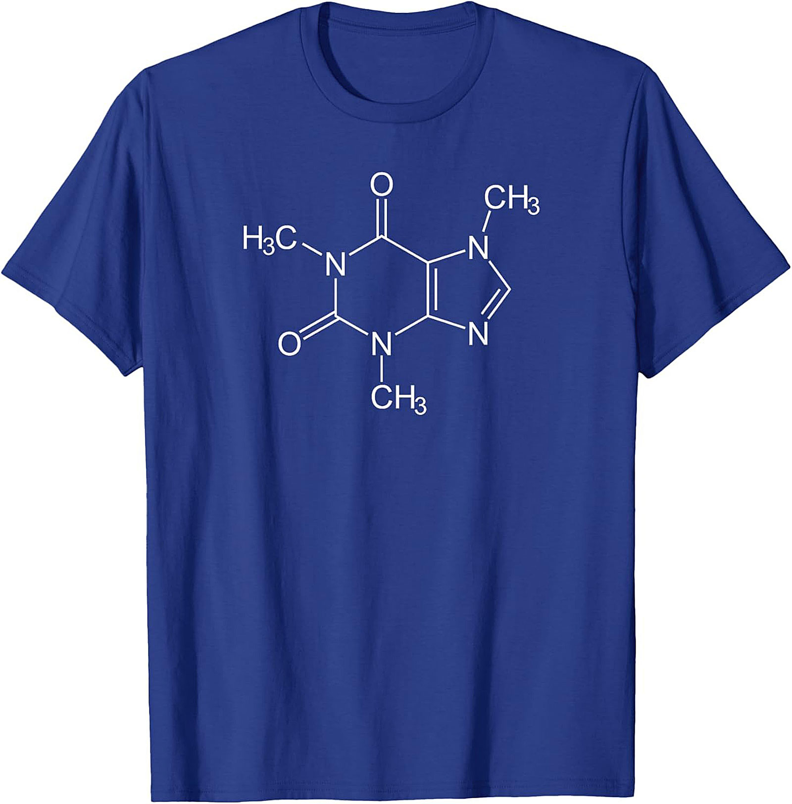  Caffeine Molecule Chemistry Graphic Tee Funny Coffee Shirt