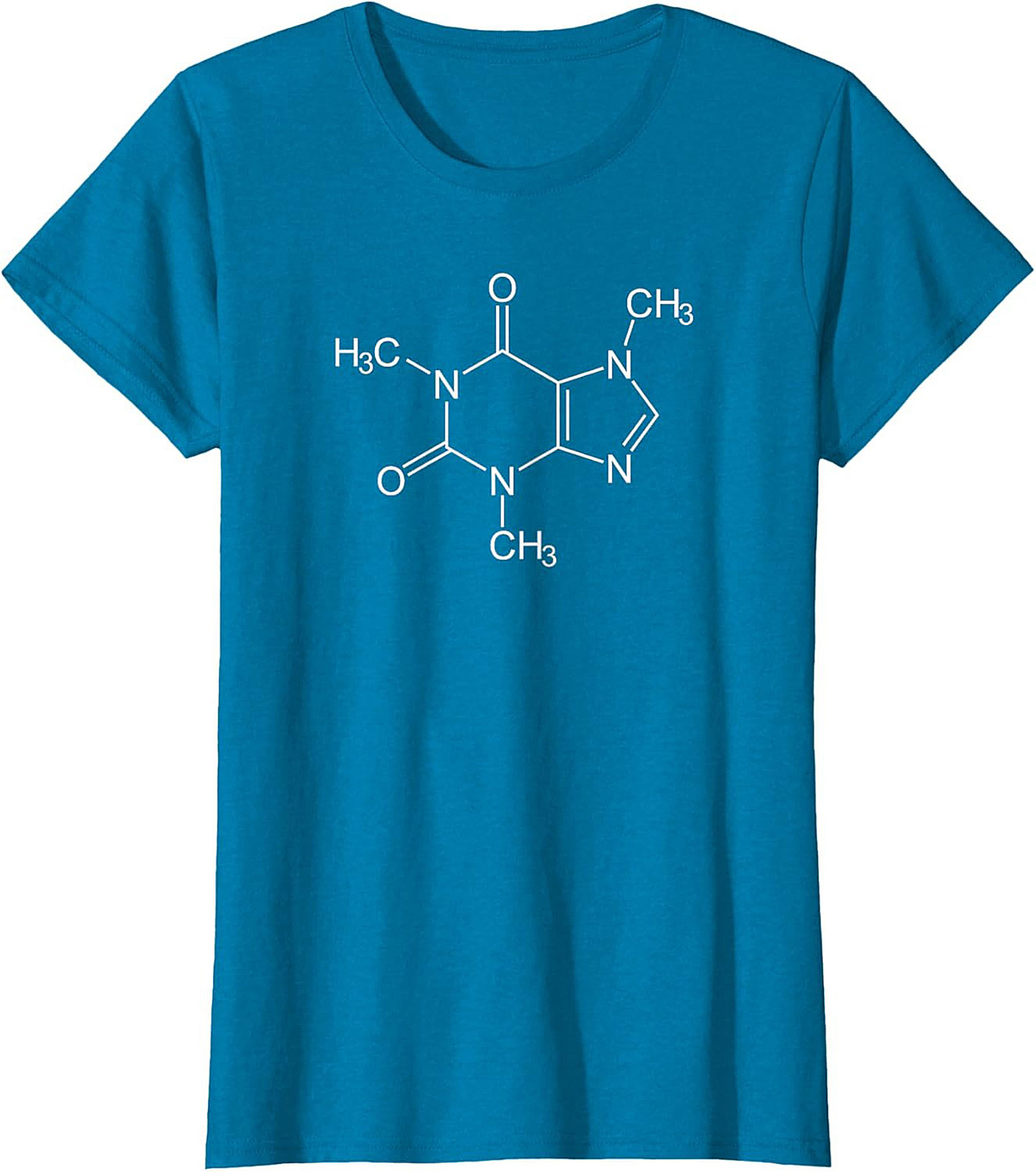  Caffeine Molecule Chemistry Graphic Tee Funny Coffee Shirt
