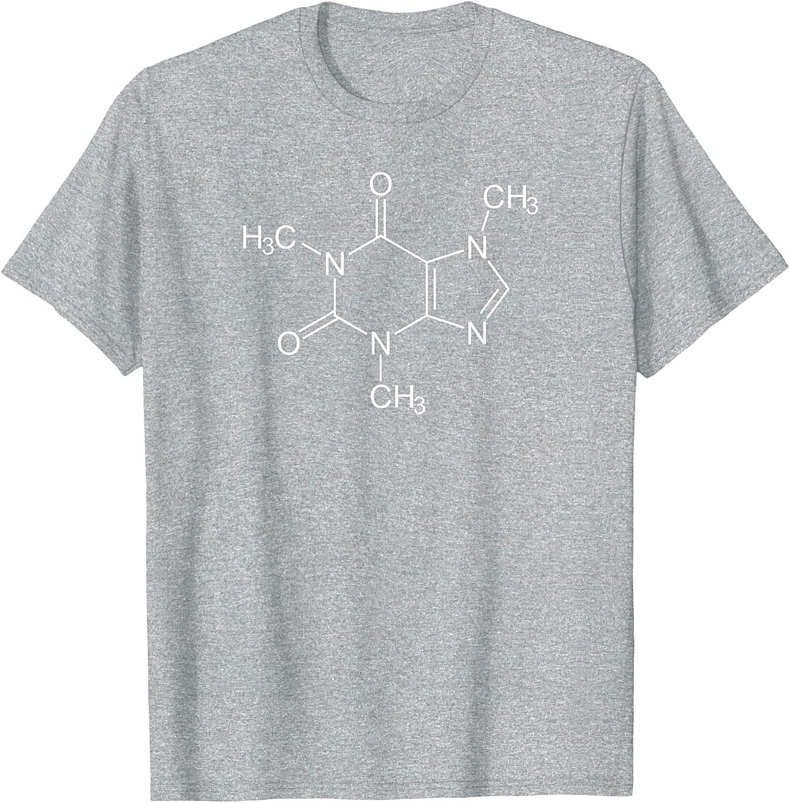  Caffeine Molecule Chemistry Graphic Tee Funny Coffee Shirt