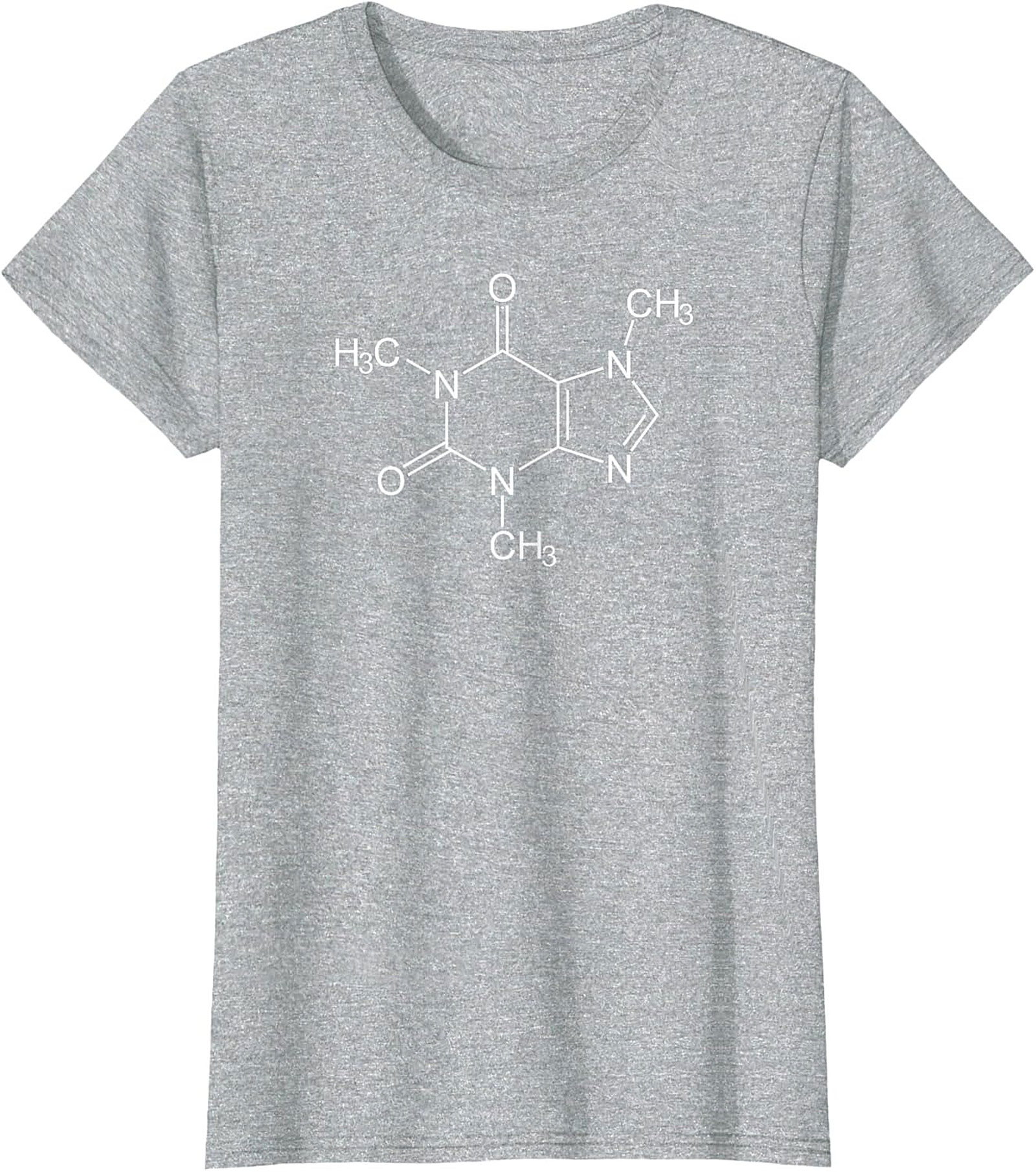  Caffeine Molecule Chemistry Graphic Tee Funny Coffee Shirt