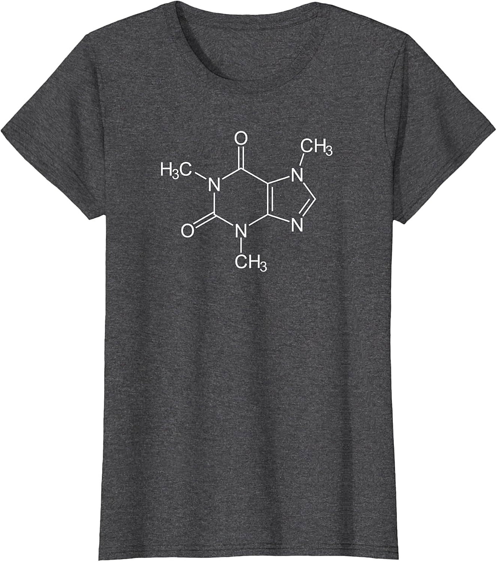  Caffeine Molecule Chemistry Graphic Tee Funny Coffee Shirt