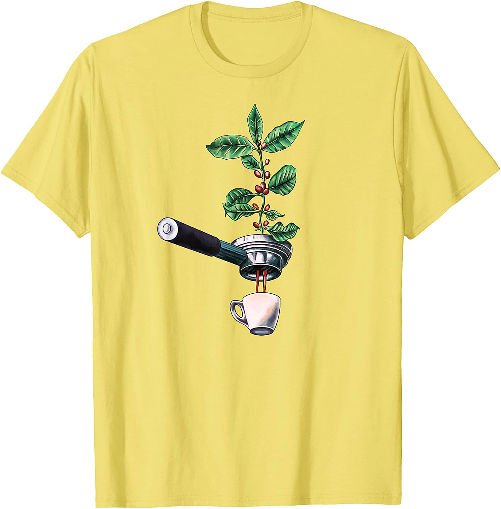 Botanical Coffee T-Shirt Espresso Plant Graphic Tee