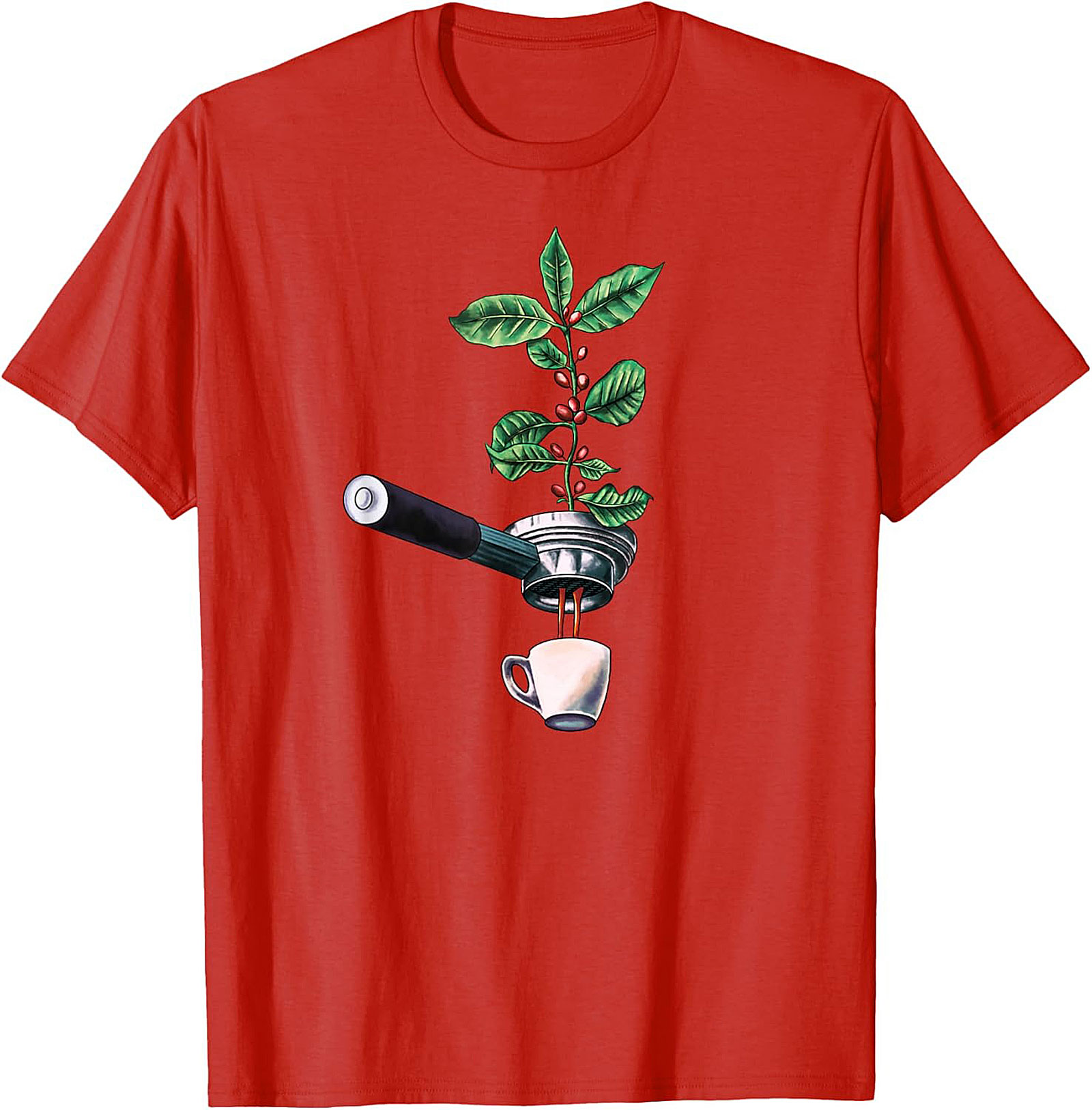 Botanical Coffee T-Shirt Espresso Plant Graphic Tee