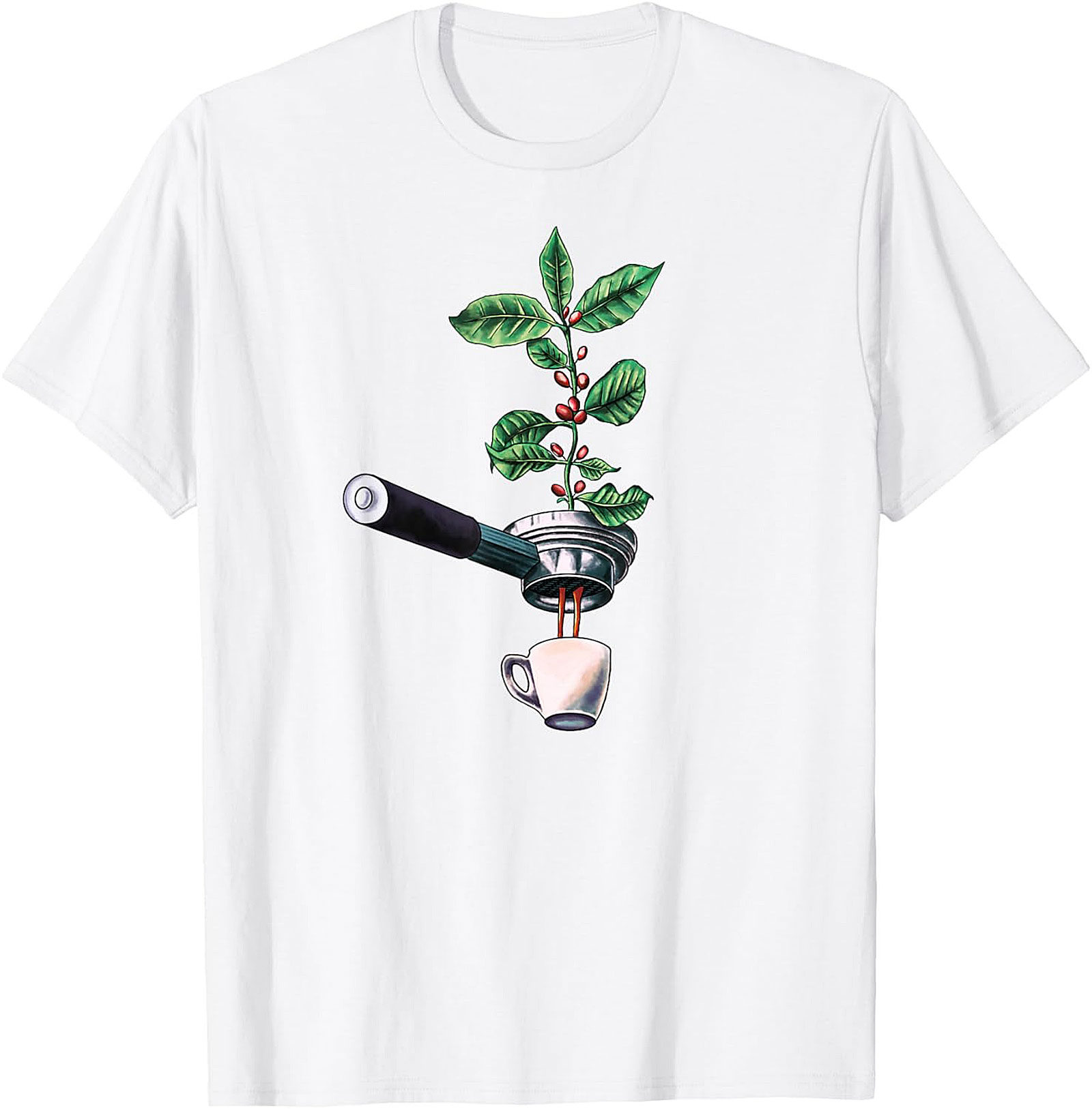 Botanical Coffee T-Shirt Espresso Plant Graphic Tee