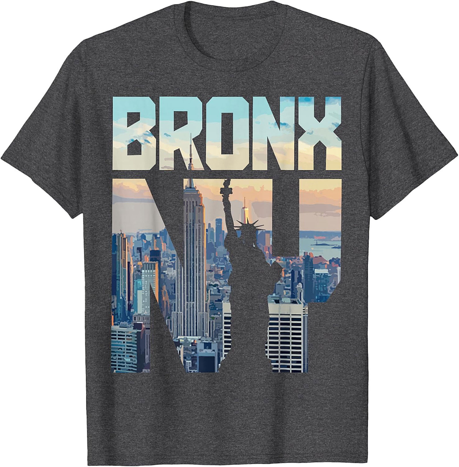 Bronx NY T-Shirt - NYC Skyline & Statue of Liberty Tee