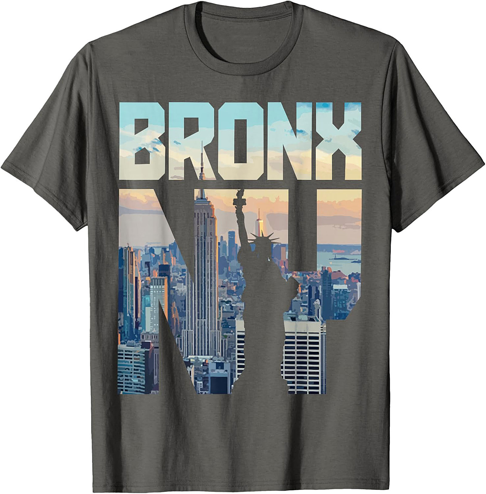 Bronx NY T-Shirt - NYC Skyline & Statue of Liberty Tee