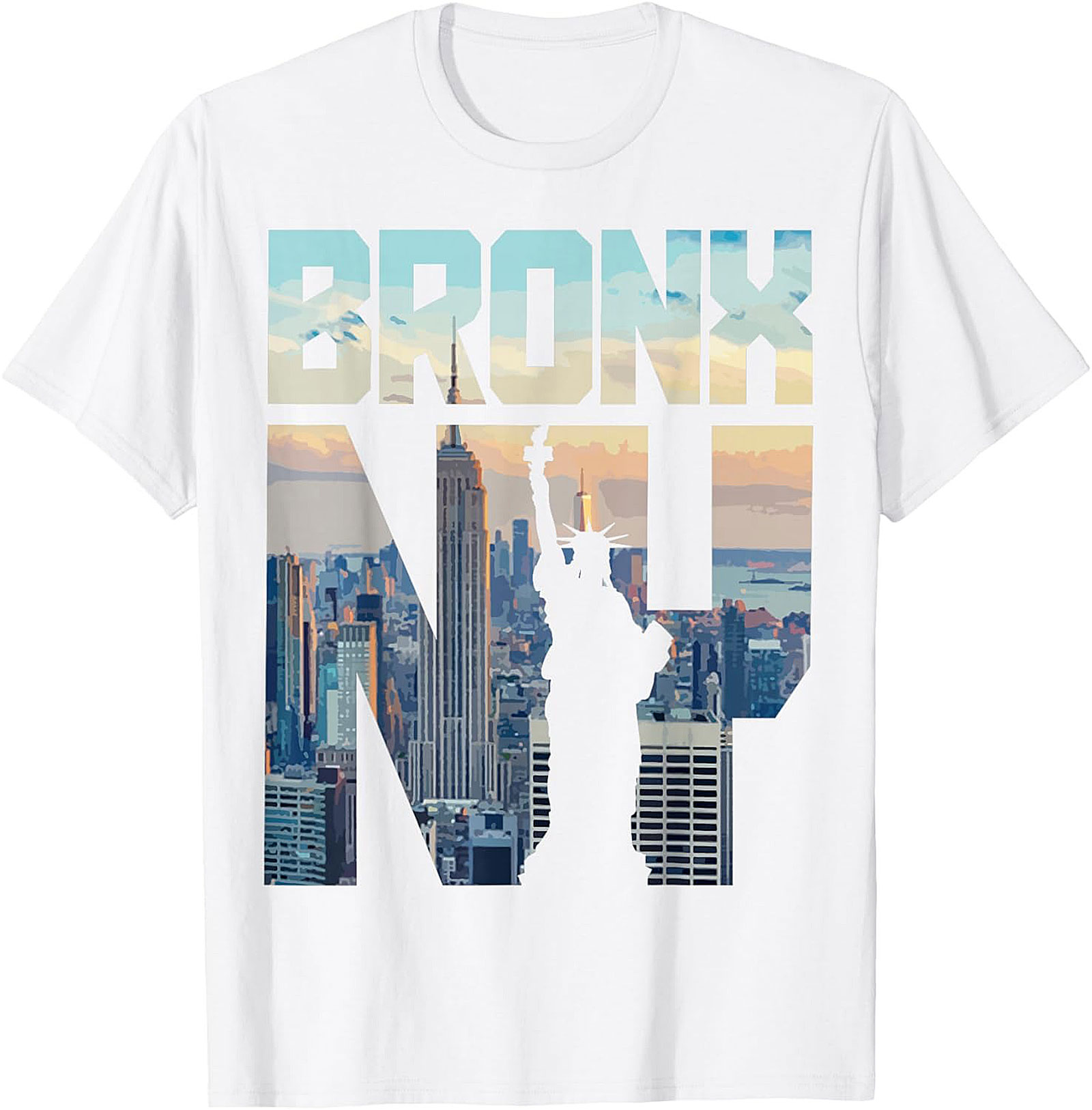 Bronx NY T-Shirt - NYC Skyline & Statue of Liberty Tee