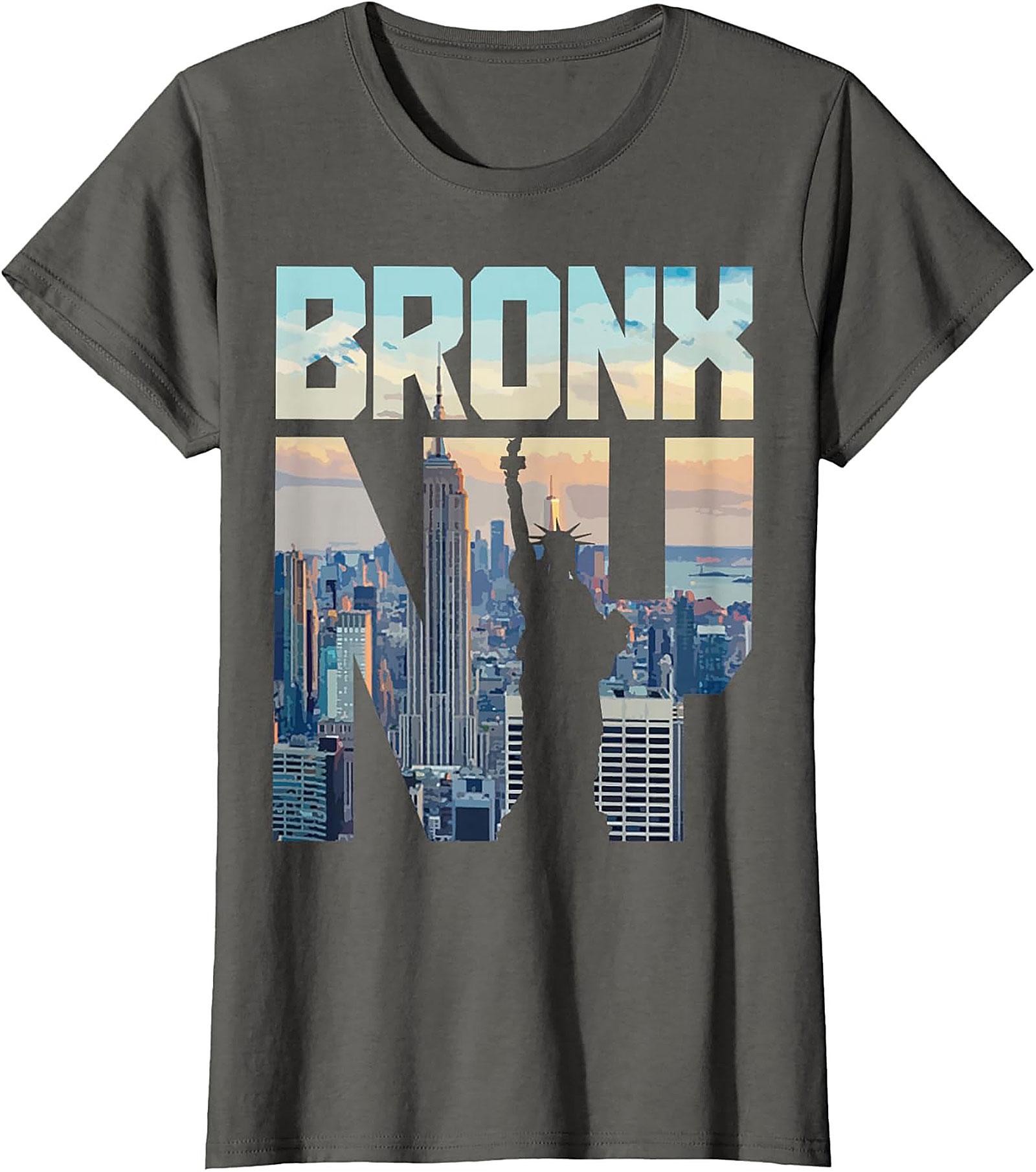 Bronx NY T-Shirt - NYC Skyline & Statue of Liberty Tee