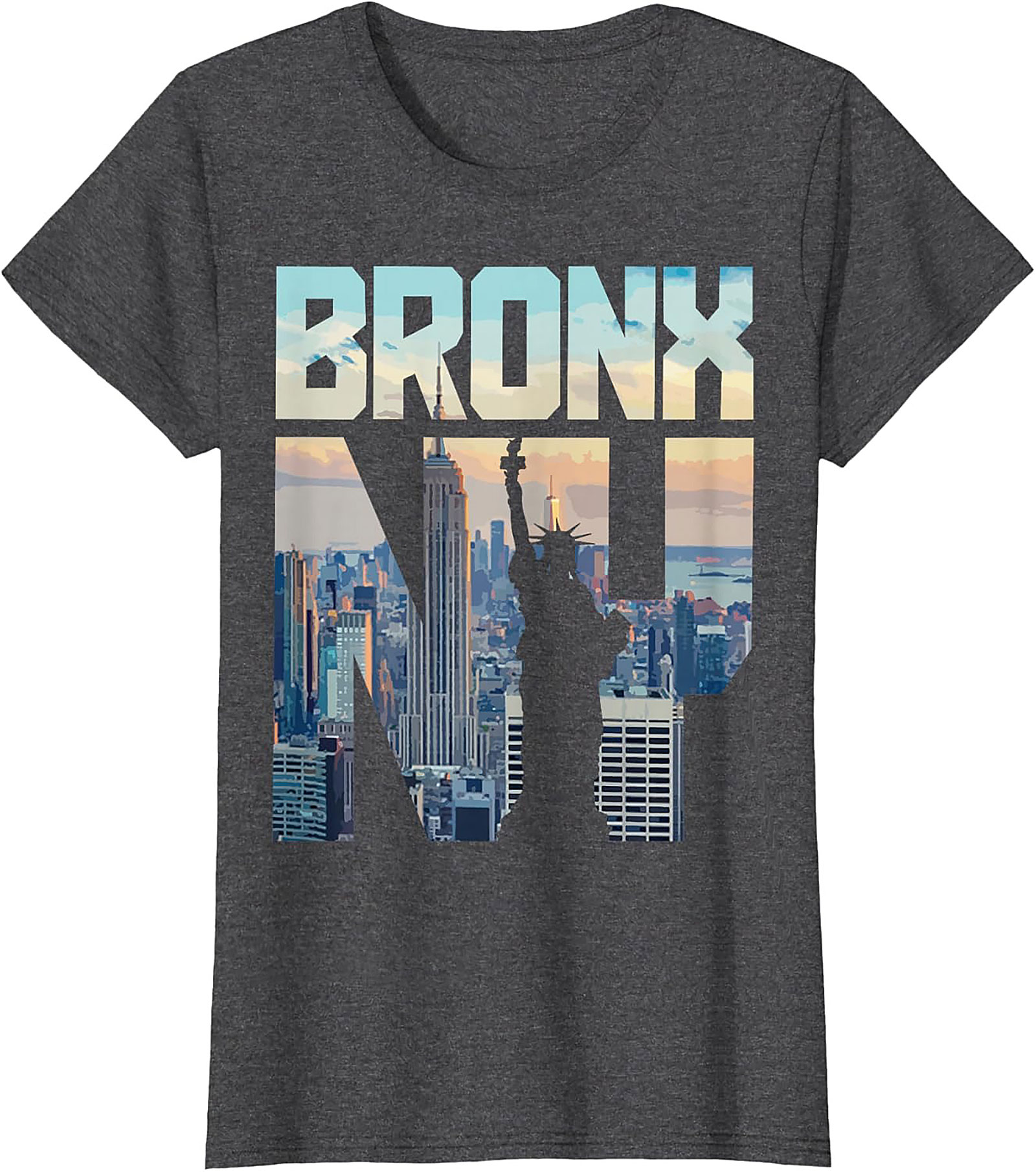 Bronx NY T-Shirt - NYC Skyline & Statue of Liberty Tee