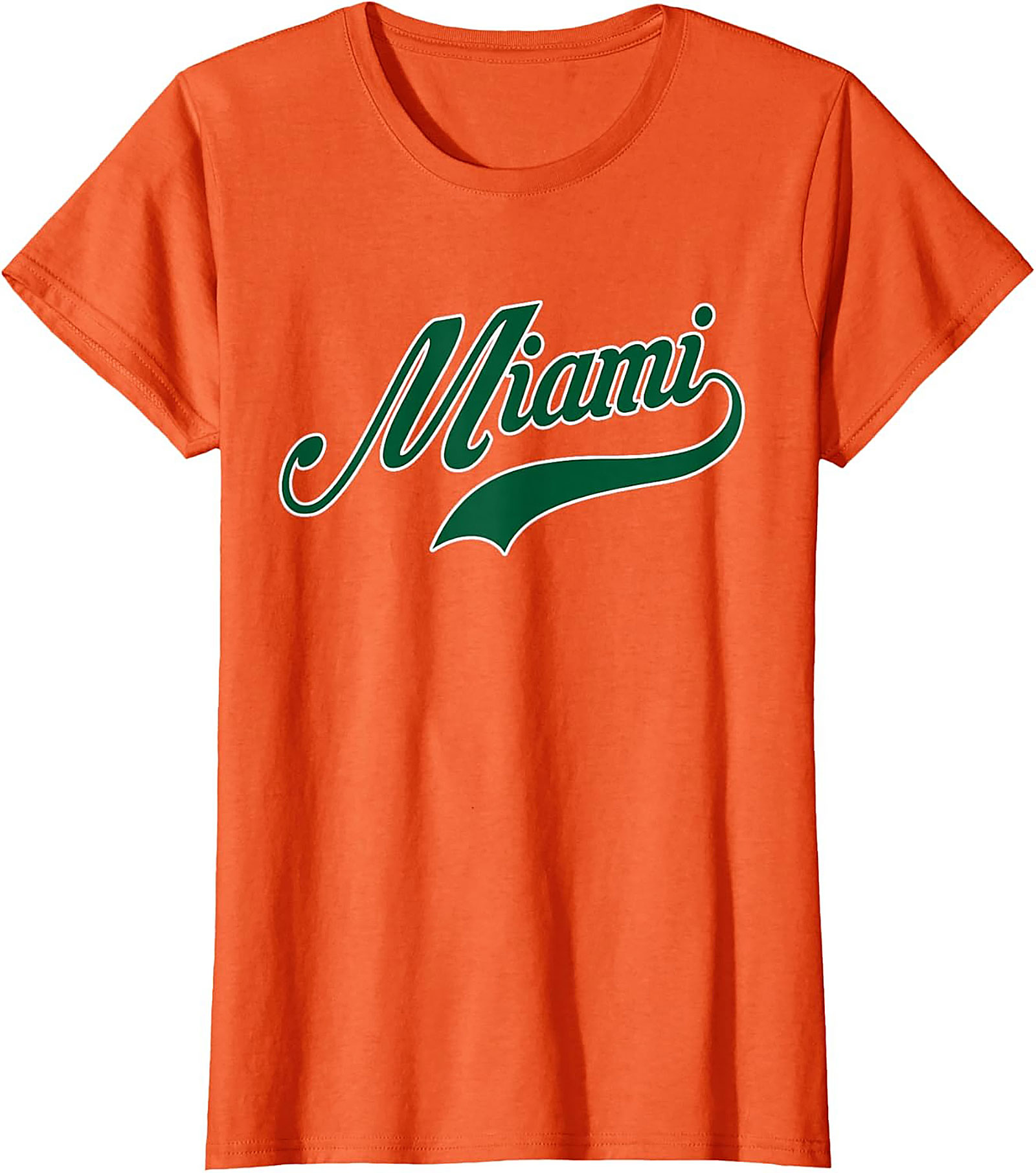 Retro Miami Graphic Tee Classic Orange & Green Unisex Shirt
