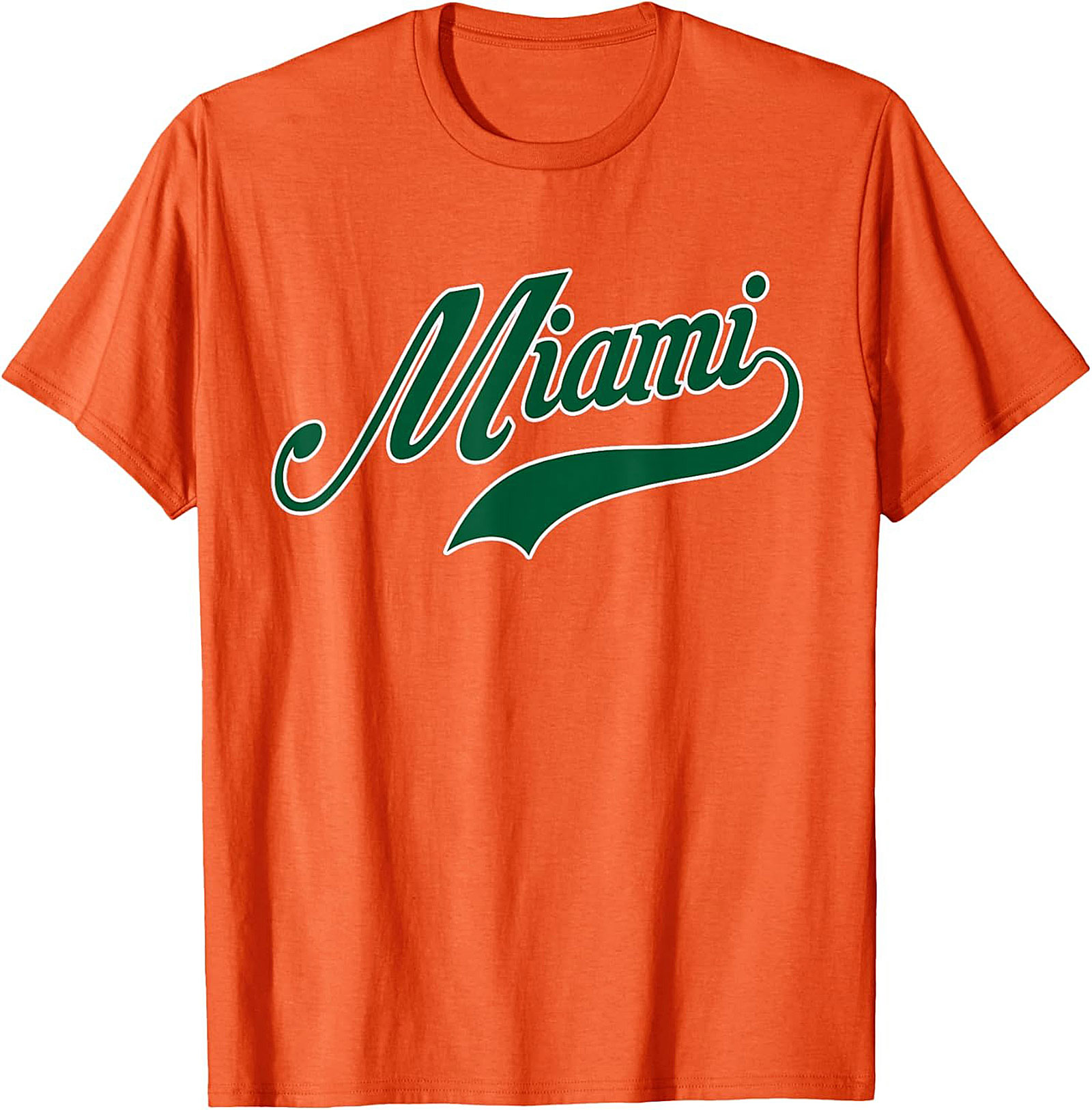 Retro Miami Graphic Tee Classic Orange & Green Unisex Shirt