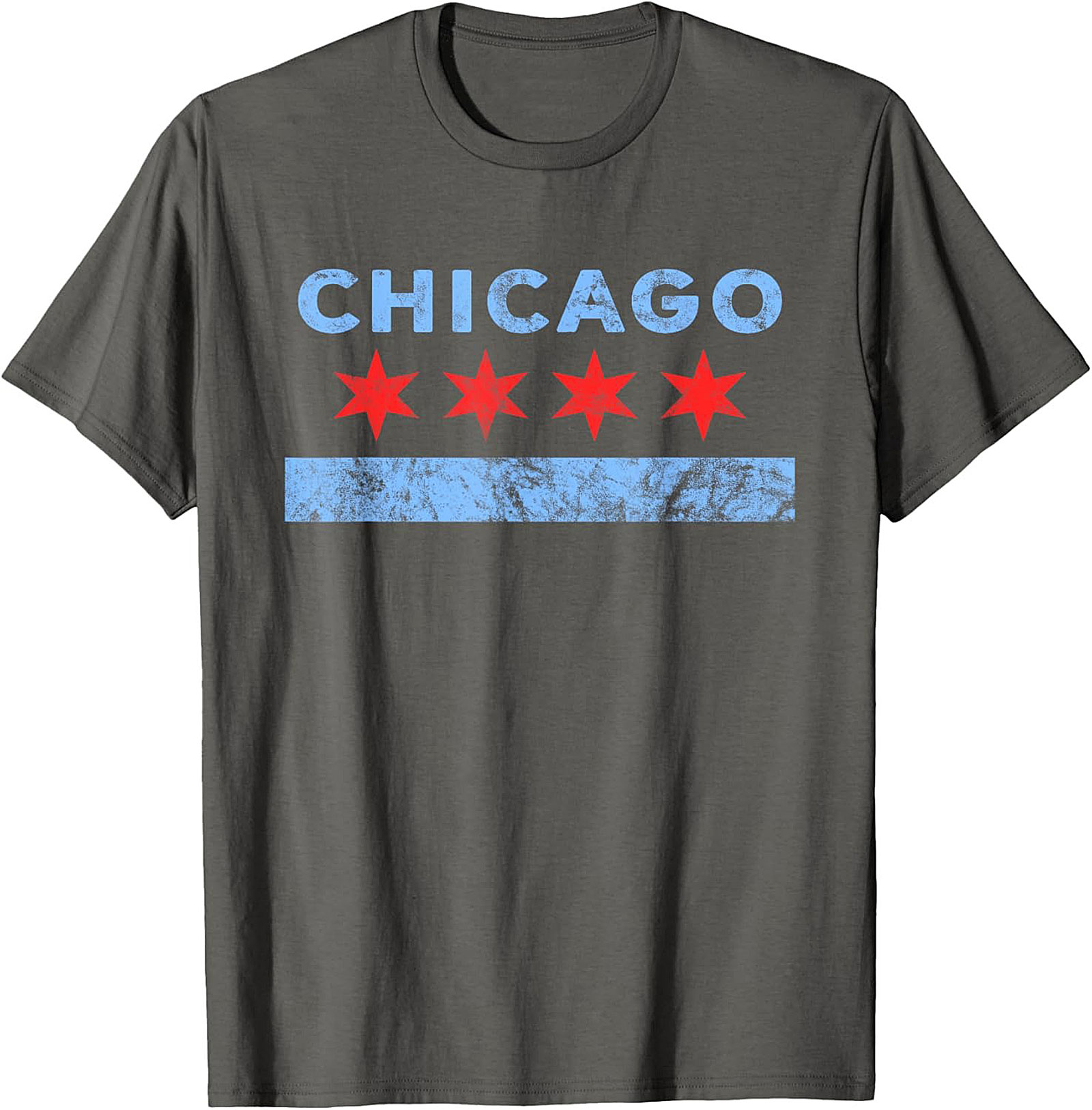  Vintage Chicago Flag T-shirt Soft Unisex Graphic Tee