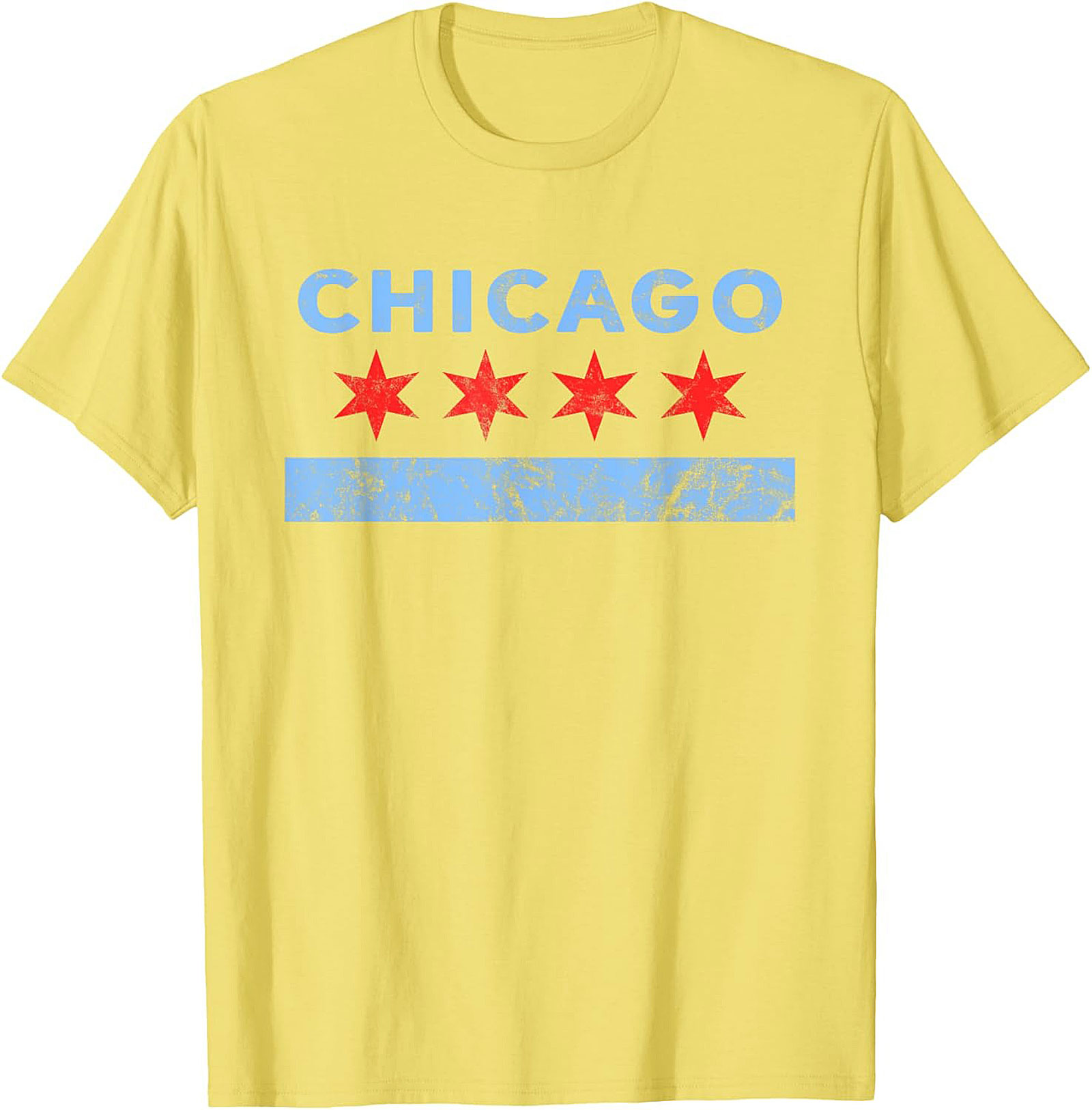  Vintage Chicago Flag T-shirt Soft Unisex Graphic Tee